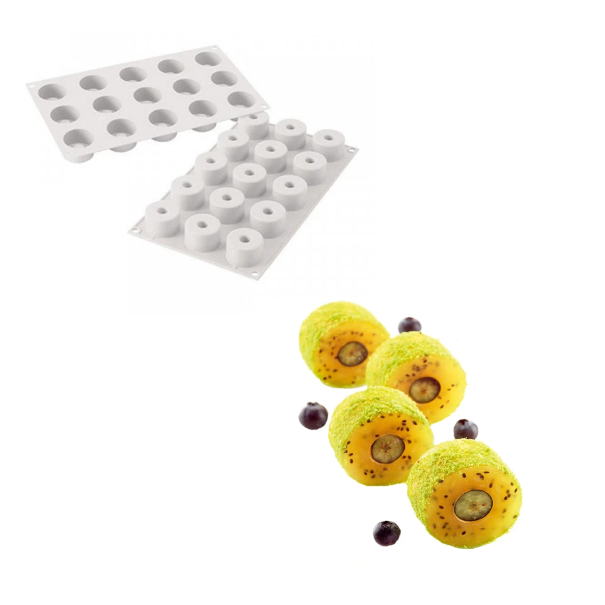 Silikomart - Kit Moule Silicone 15 Sushis Rolls 29 ml