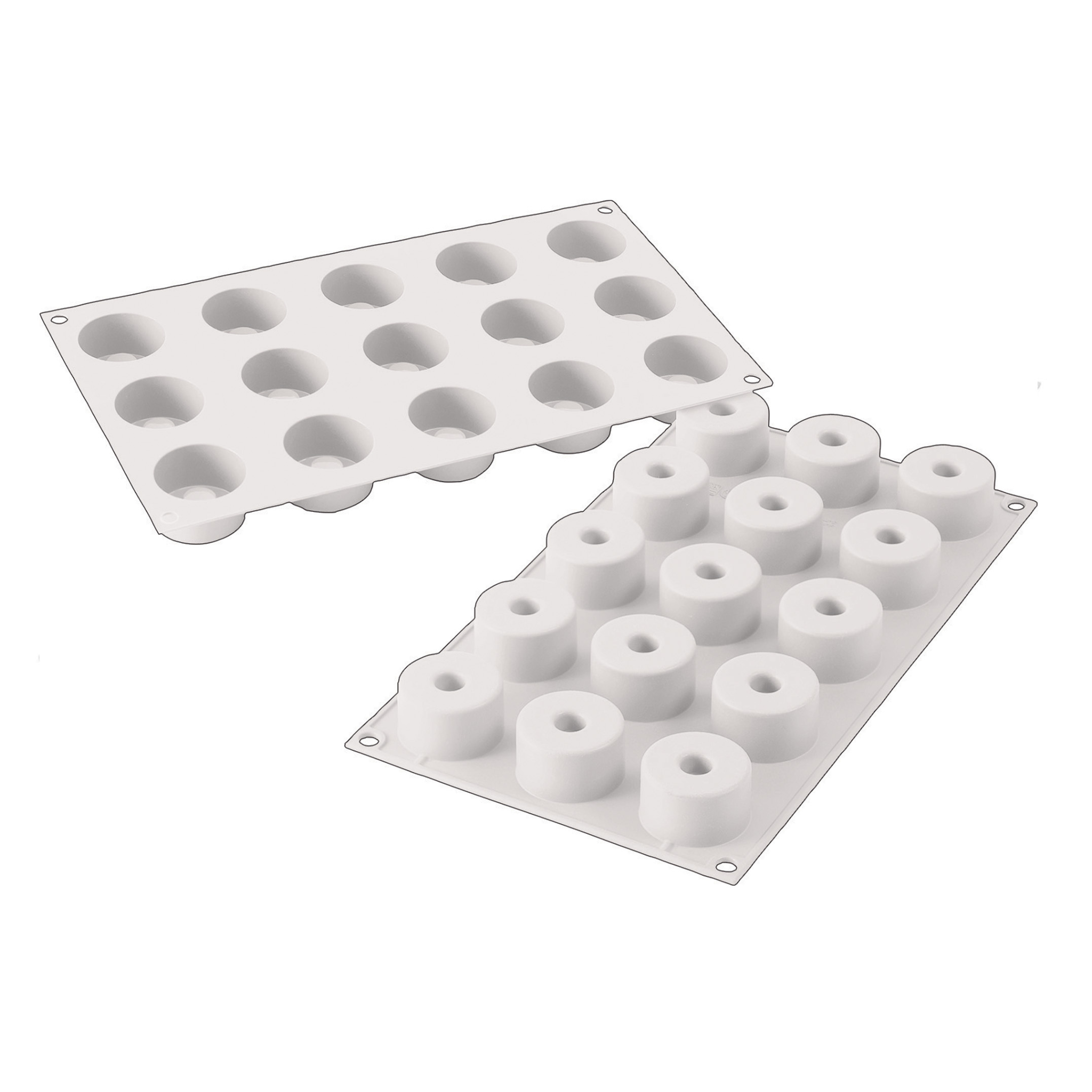 Silikomart - Kit Moule Silicone 15 Sushis Rolls 29 ml