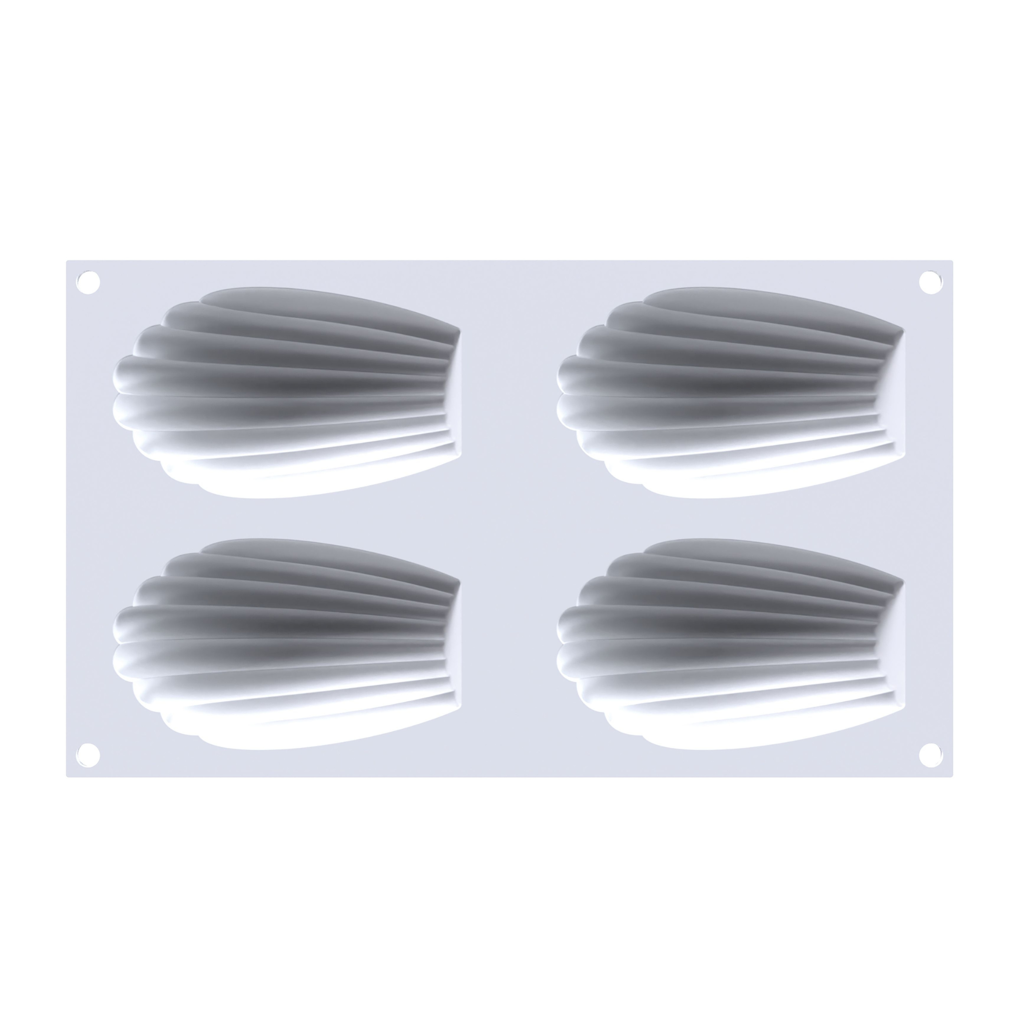 Silikomart - Moule Silicone 4 Madeleines XL 95 ml