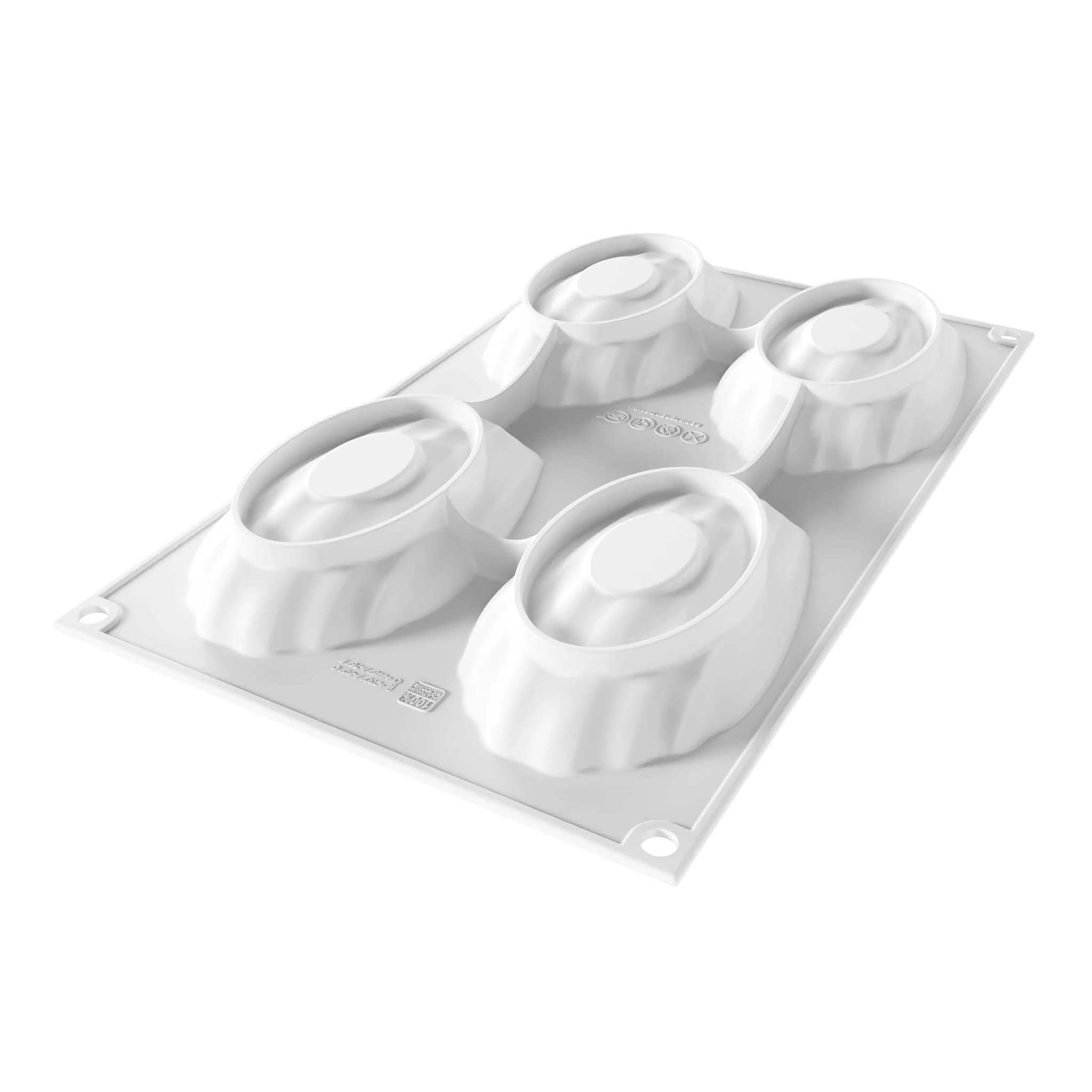 Silikomart - Moule Silicone 4 Madeleines XL 95 ml