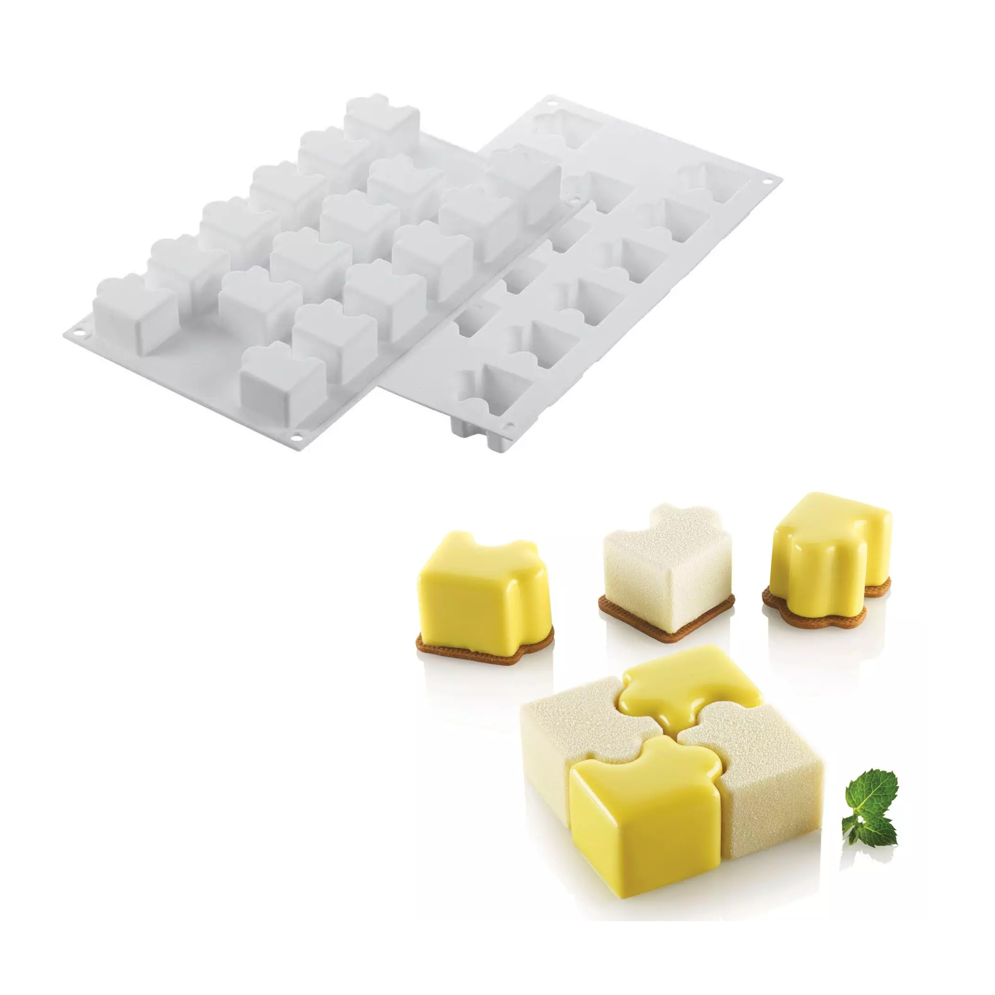 Silikomart - Moule Silicone 16 Puzzles 32 ml