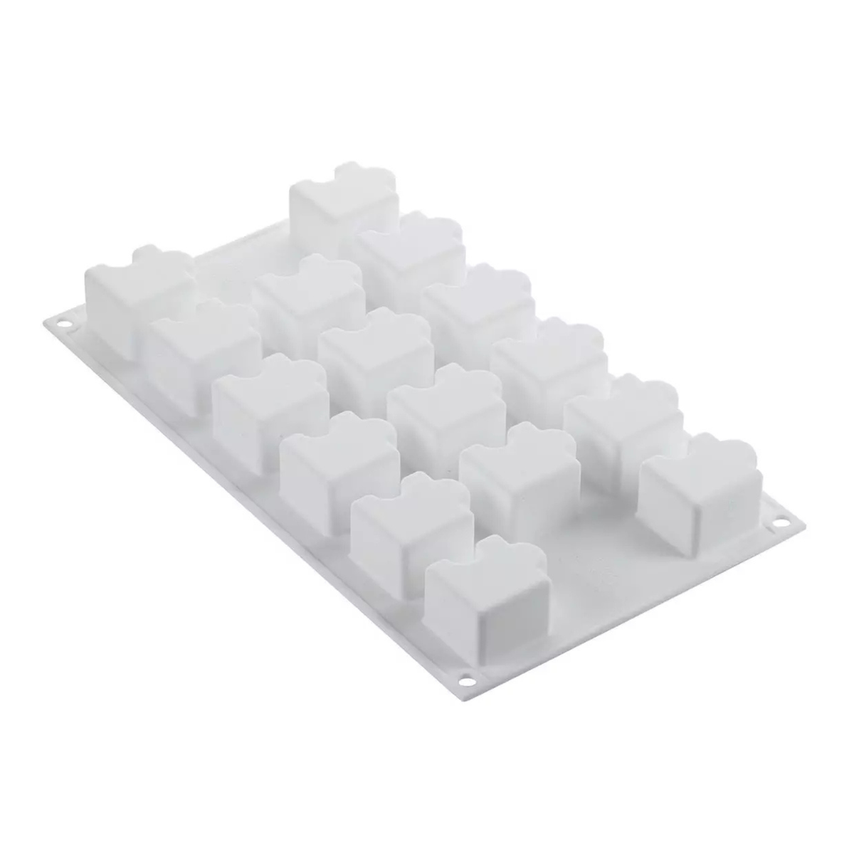 Moule silicone 15 empreintes puzzle vue extérieure