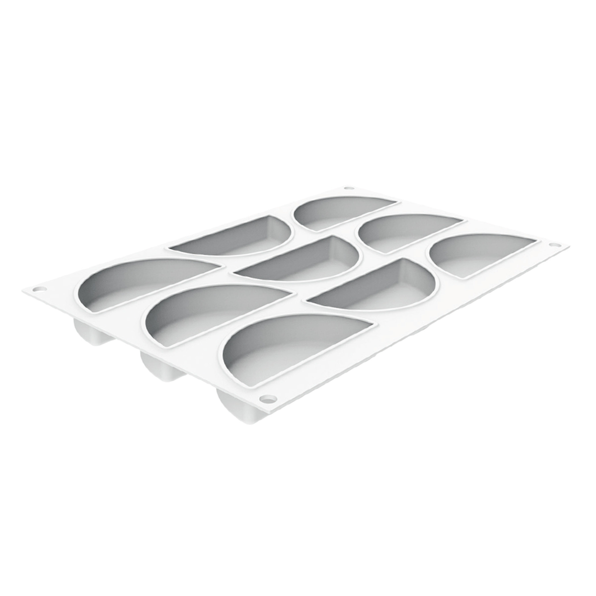Moule silicone 9 empreintes demi-cercle