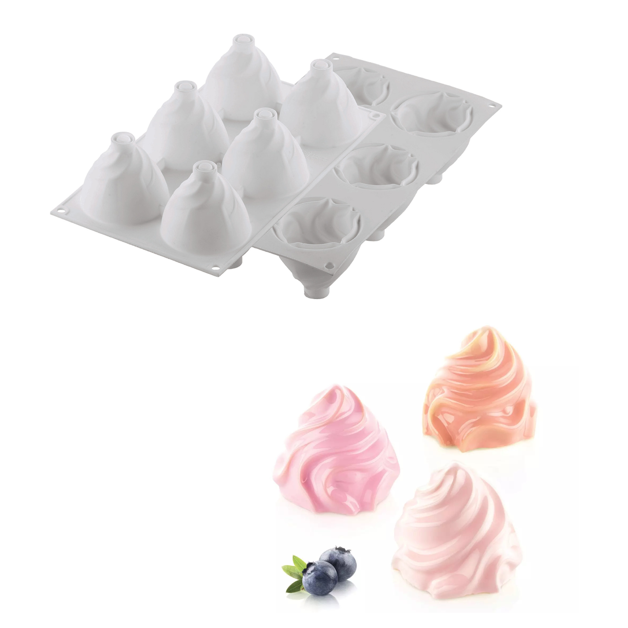 Silikomart - Moule Silicone 6 Chantilly 120 ml