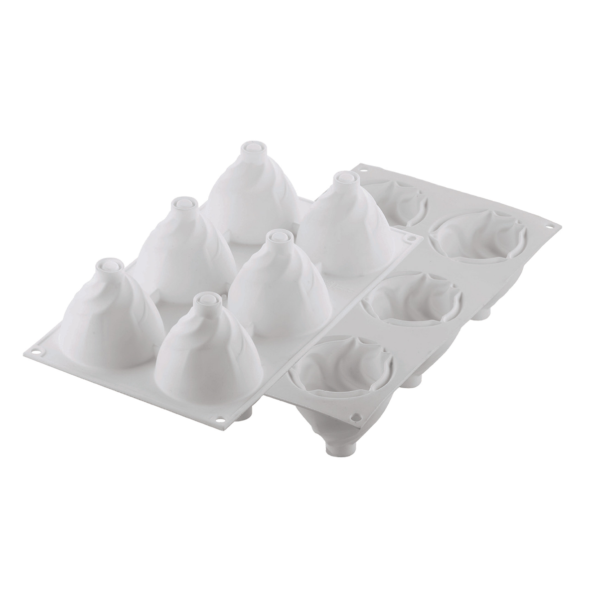 Moule en silicone 6 empreintes forme flamme