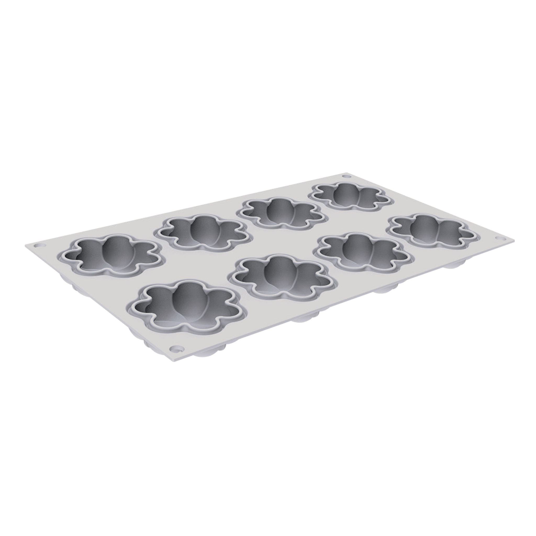 Silikomart - Kit Moule Silicone 8 Tartelettes Blossom 47ml
