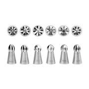 Assortiment de douilles russes en inox pour décorations florales en pâtisserie