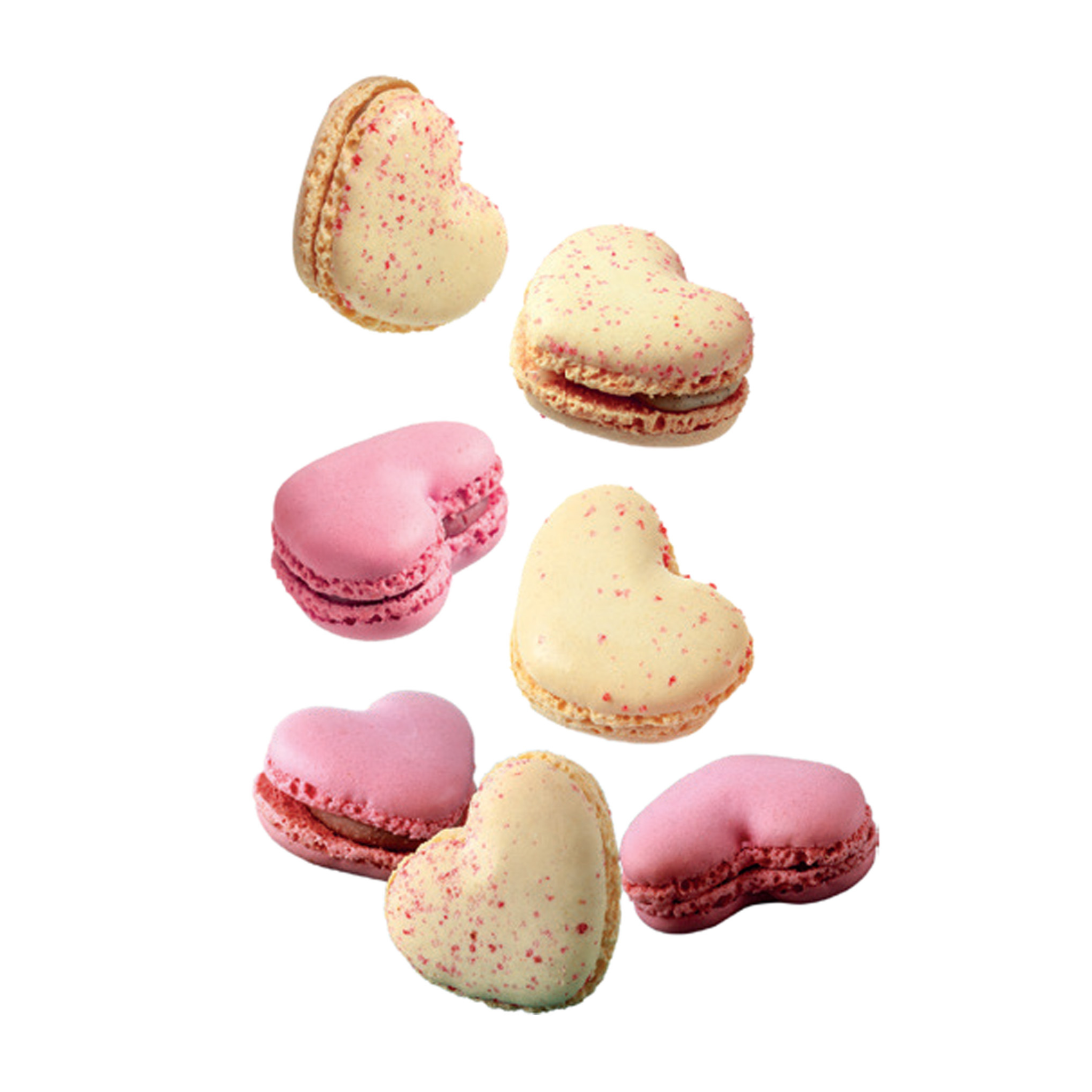 Silikomart - Plaque silicone 42 Macarons Cœurs 400x300 mm