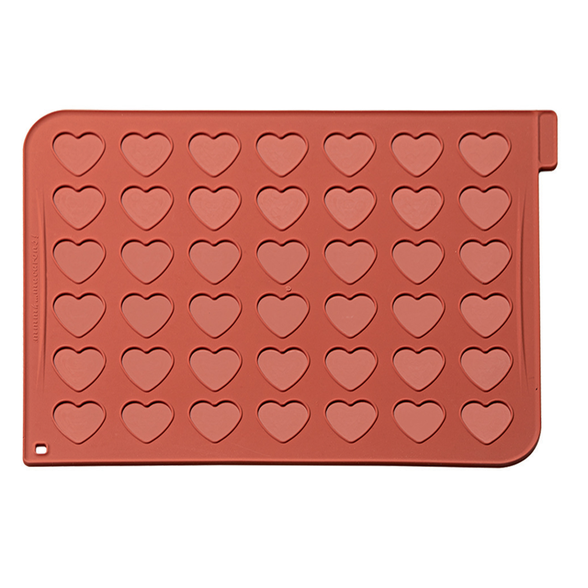 Silikomart - Plaque silicone 42 Macarons Cœurs 400x300 mm