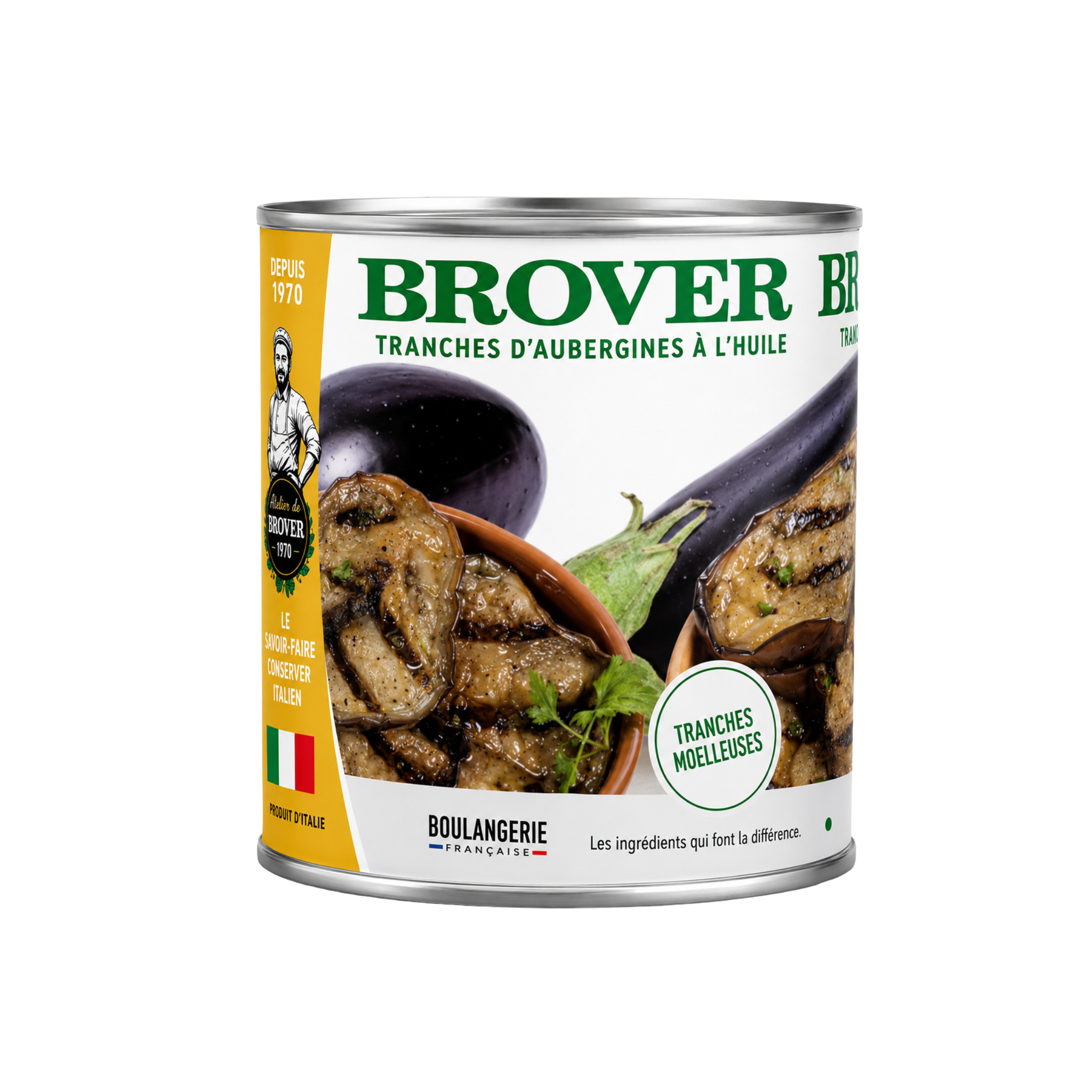 Brover - Boite Tranches d'aubergines grillées à l'huile 4/4