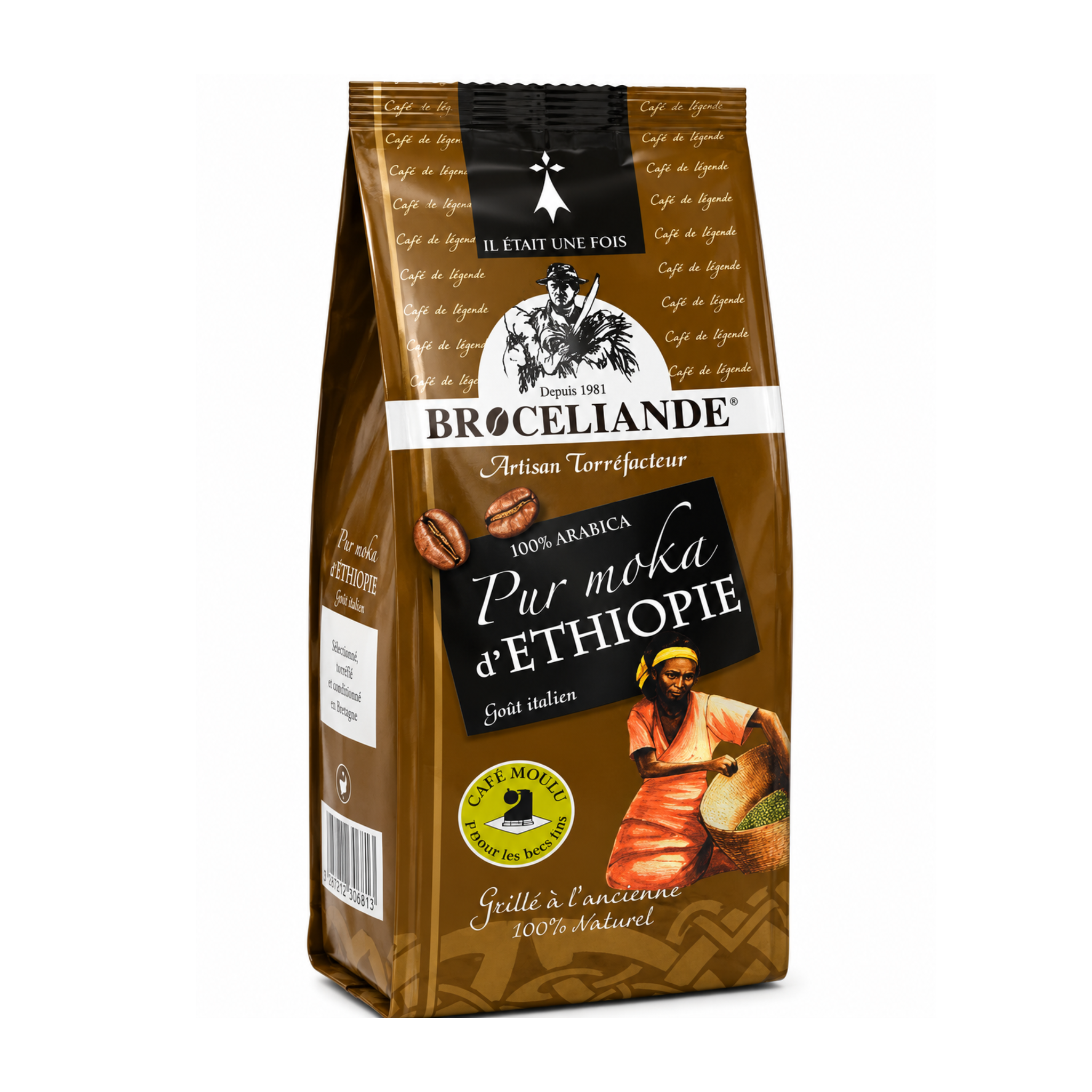 Brocéliande - Café Moka d’Ethiopie Moulu 100% Arabica - 250 g