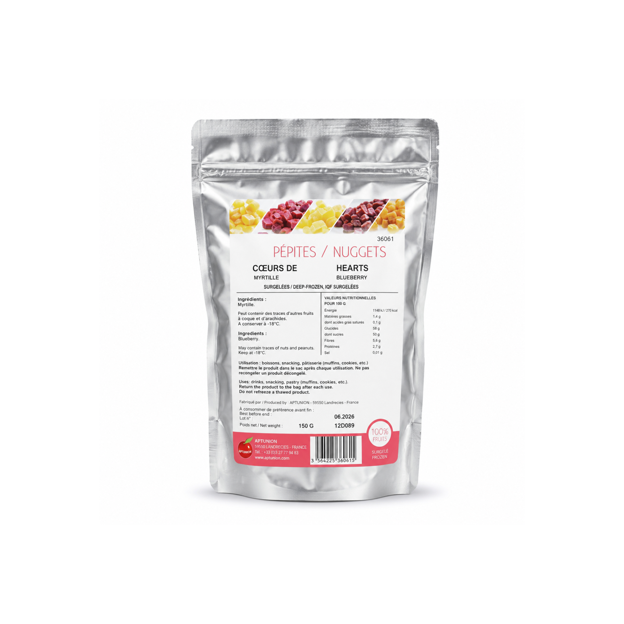Kerry Aptunion - Pépites coeur de myrtille - 500 g