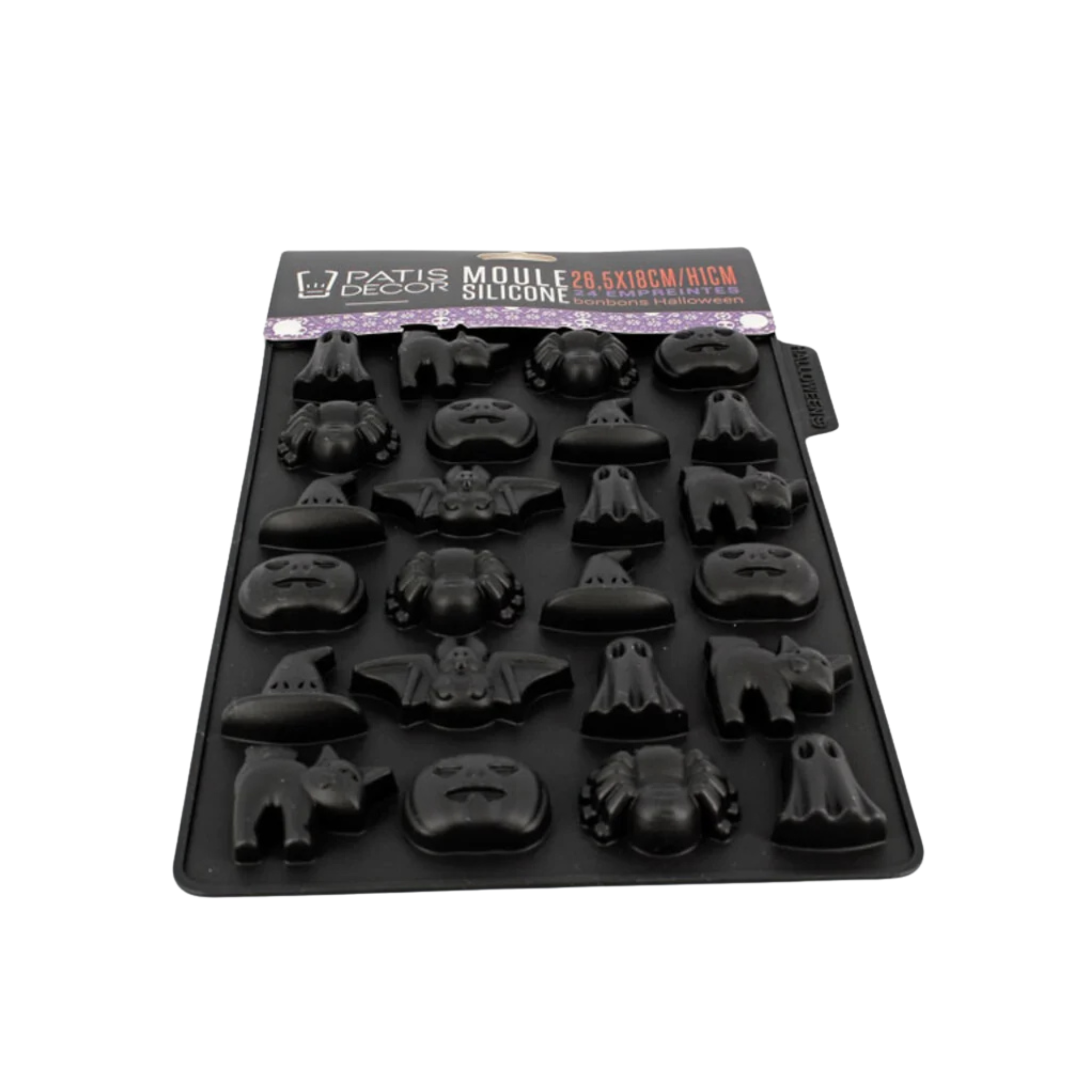 Patisdécor - Moule à Bonbons Halloween en Silicone 24 Empreintes