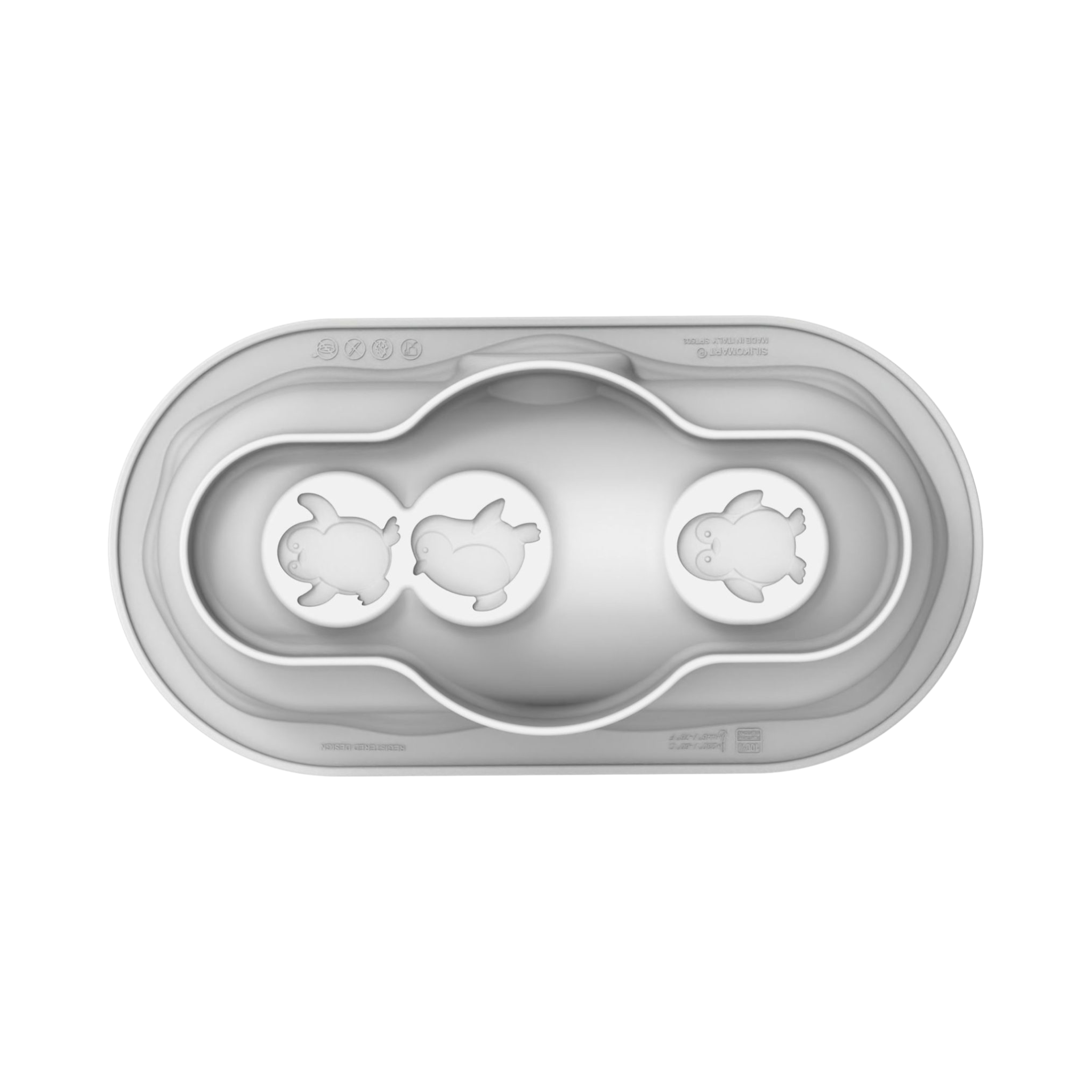 Silikomart - Moule Silicone Bûche Igloo avec 3 Pingouins 23,4 x 11,5 x 7,5 cm