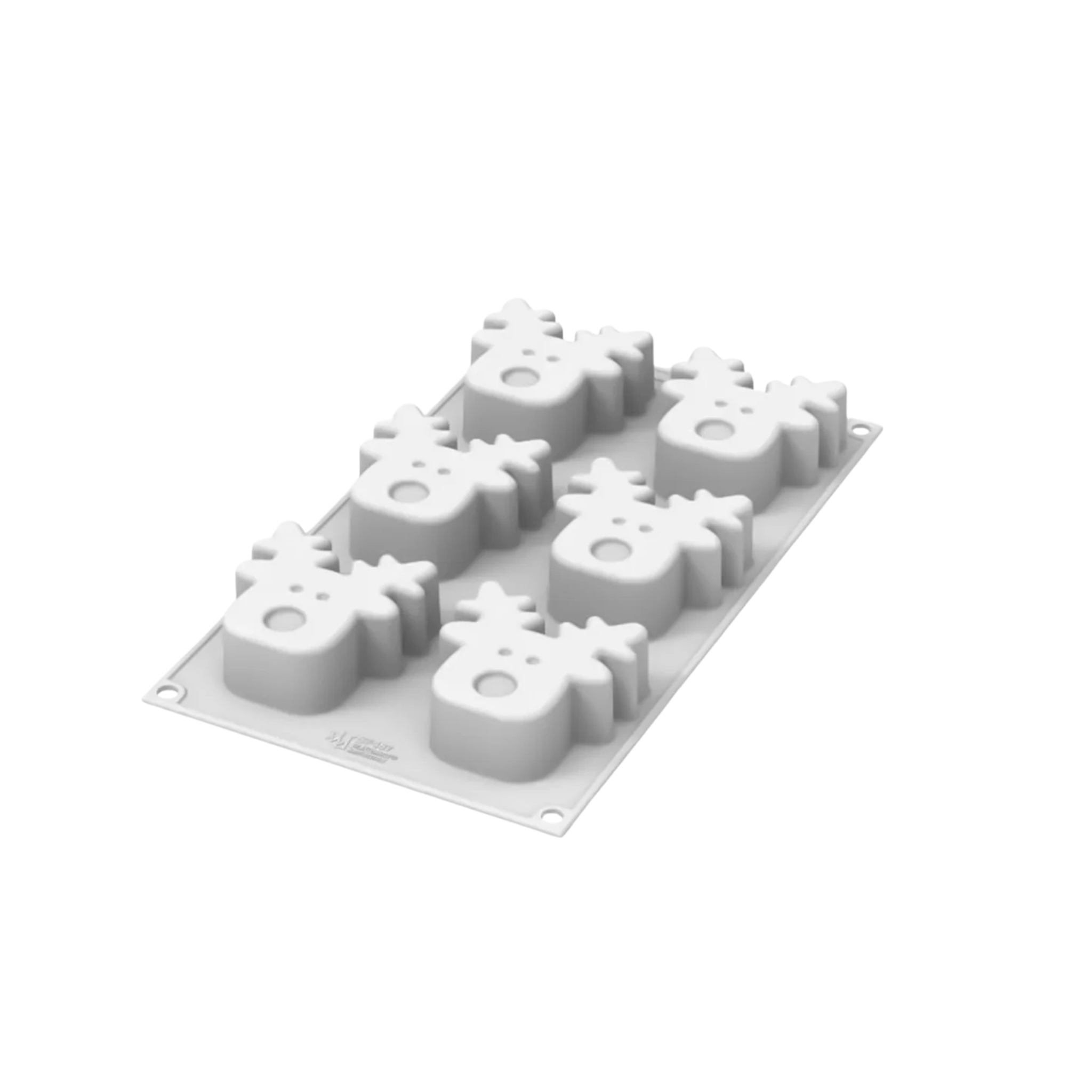 Silikomart - Kit Moule Silicone 6 Rudolph Rennes 100 ml 7,3 x 7,2 cm