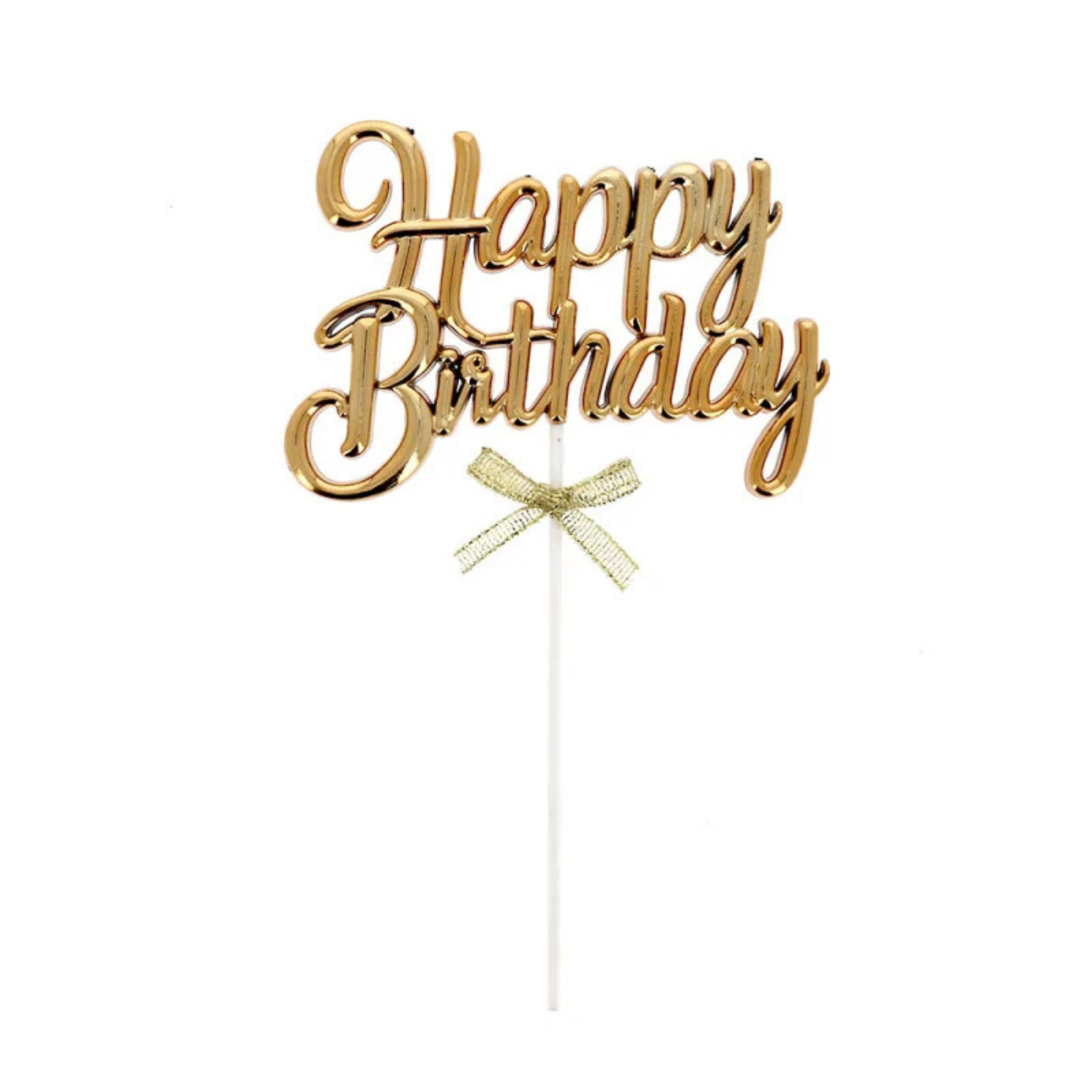 Patisdecor - Cake Topper Happy Birthday Doré