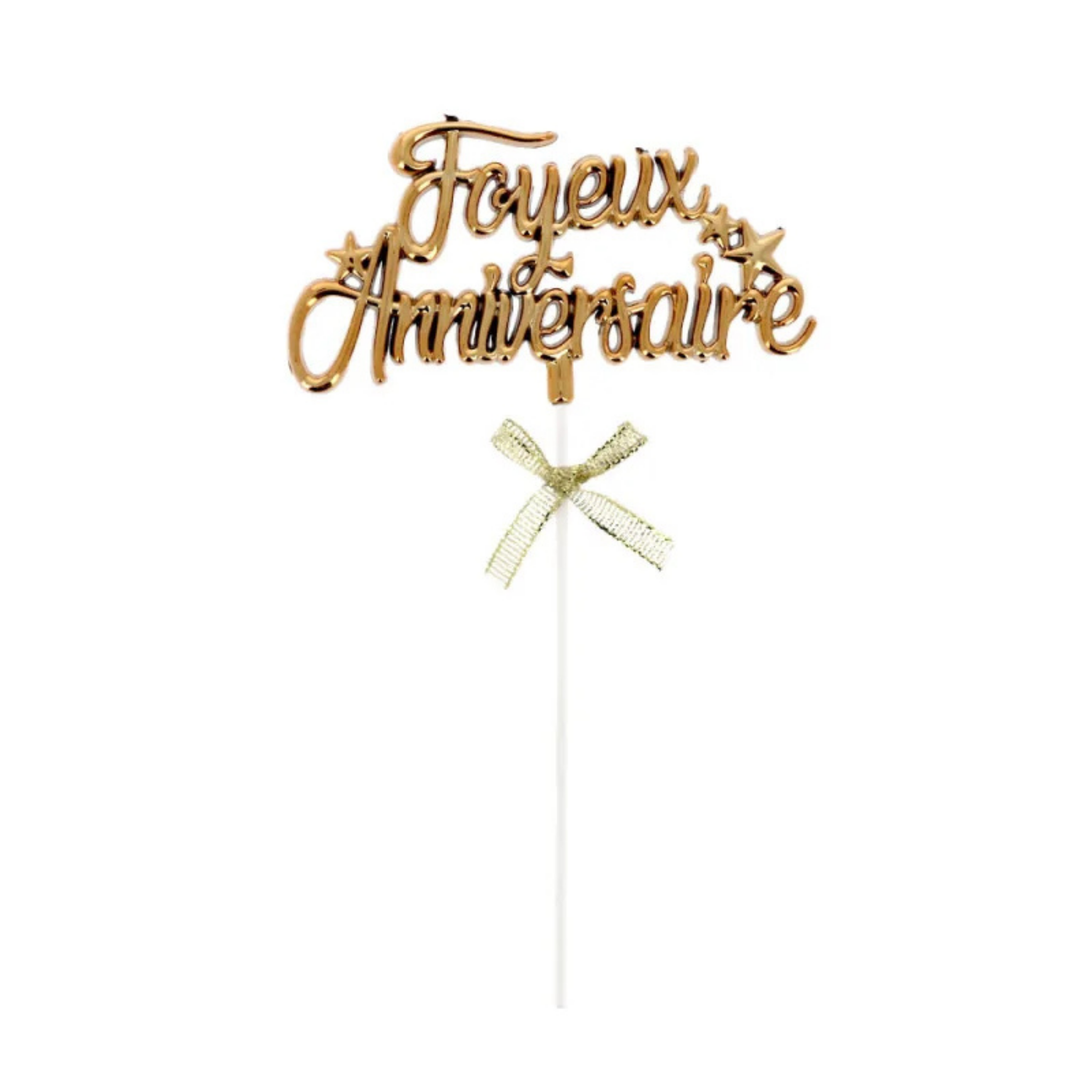 Patisdecor - Cake Topper Joyeux Anniversaire Doré