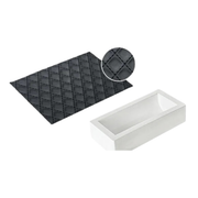 Tapis décor matelassé pour bûches et entremets avec moule, motif matelassé en relief
