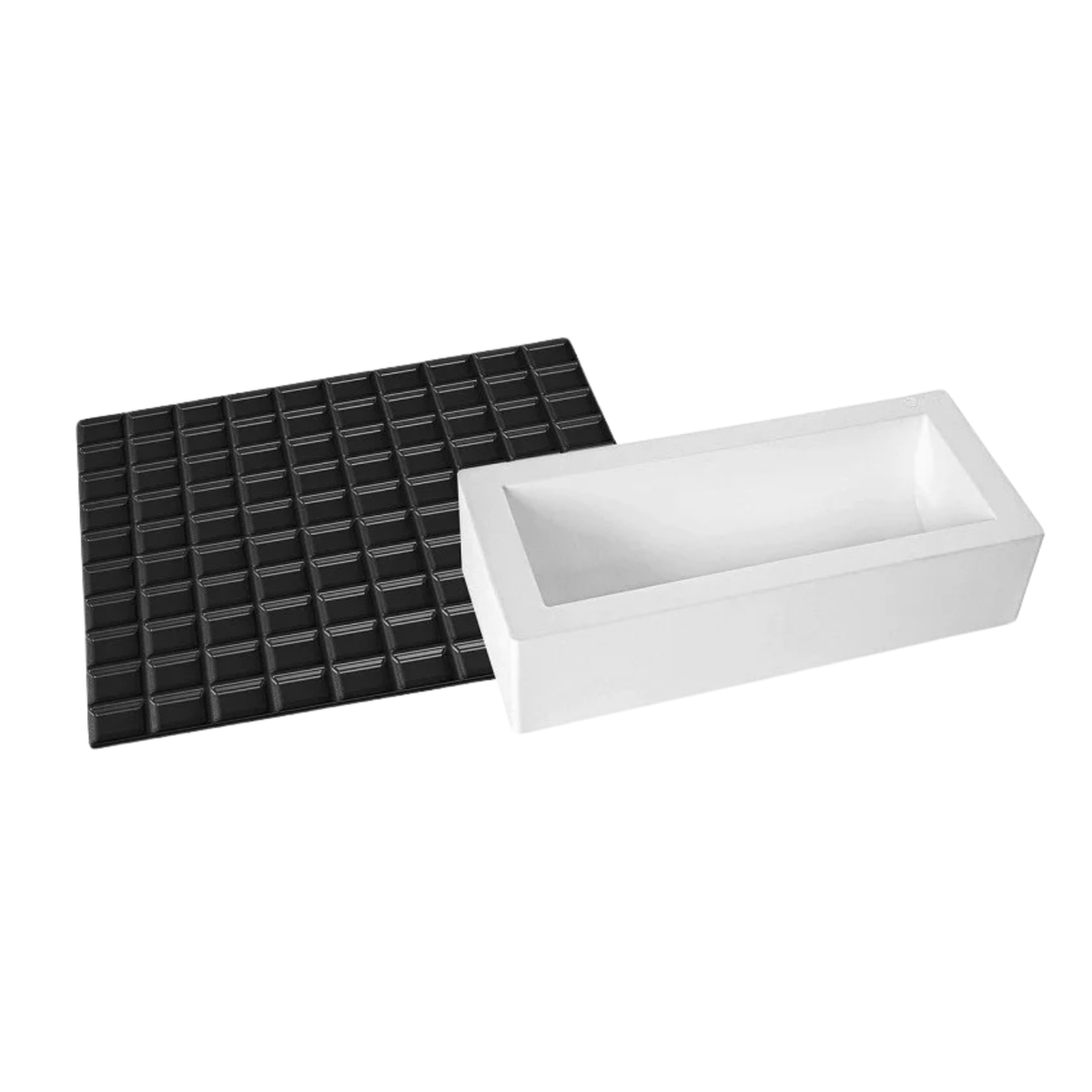 Tapis décor chocolat pour bûches et entremets avec moule, motif chocolat en relief