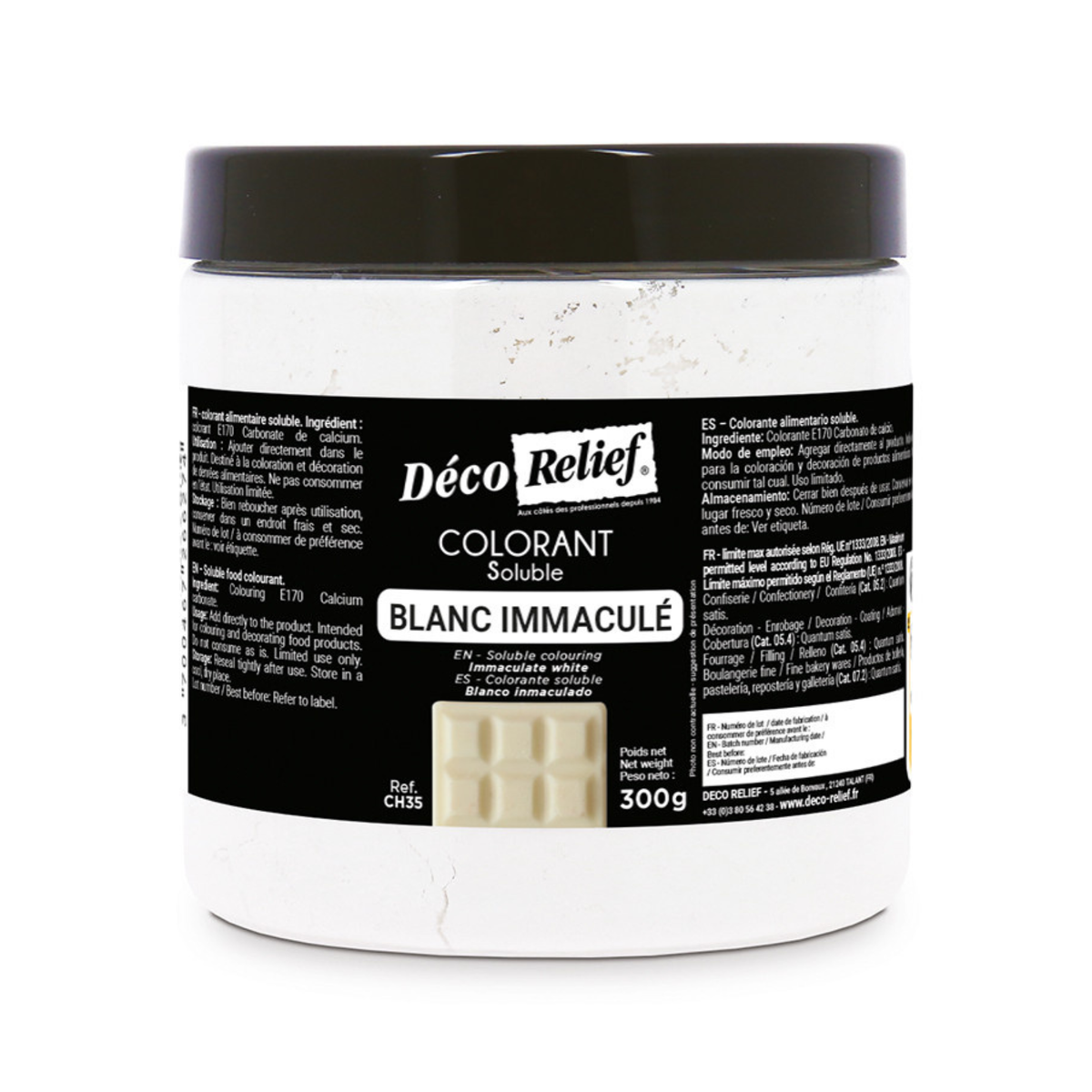Colorant alimentaire soluble blanc immaculé – Déco Relief