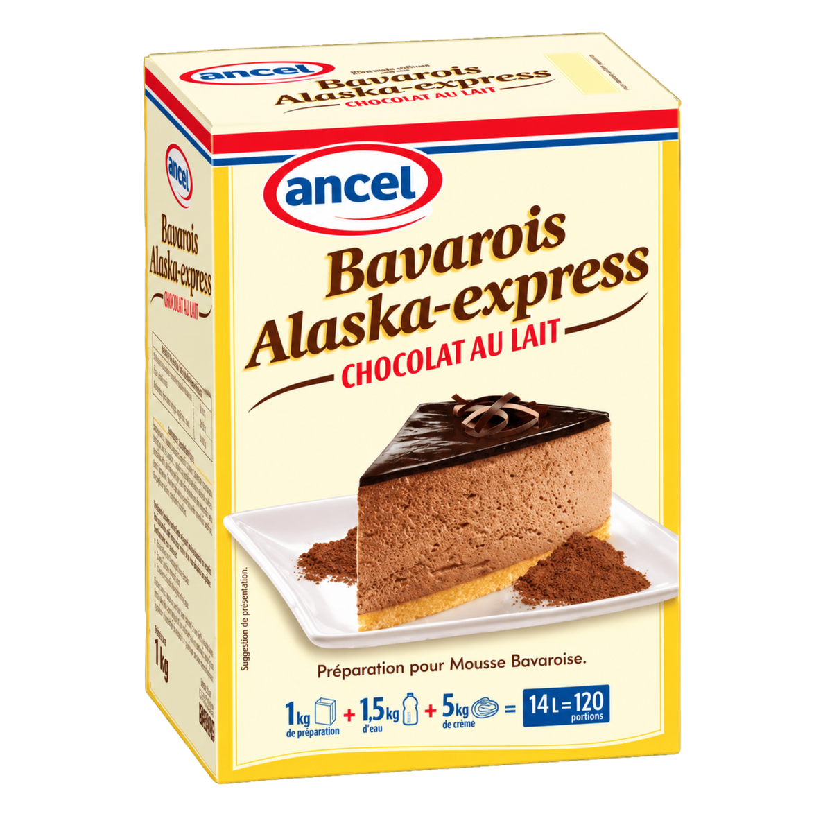 Ancel - Préparation Bavarois Alaska Express Chocolat au lait 1 kg