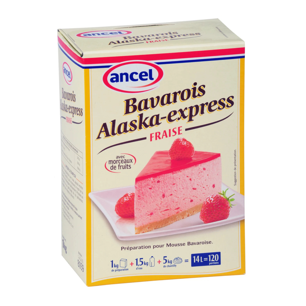 Ancel - Préparation Bavarois Alaska Express Fraise1 kg