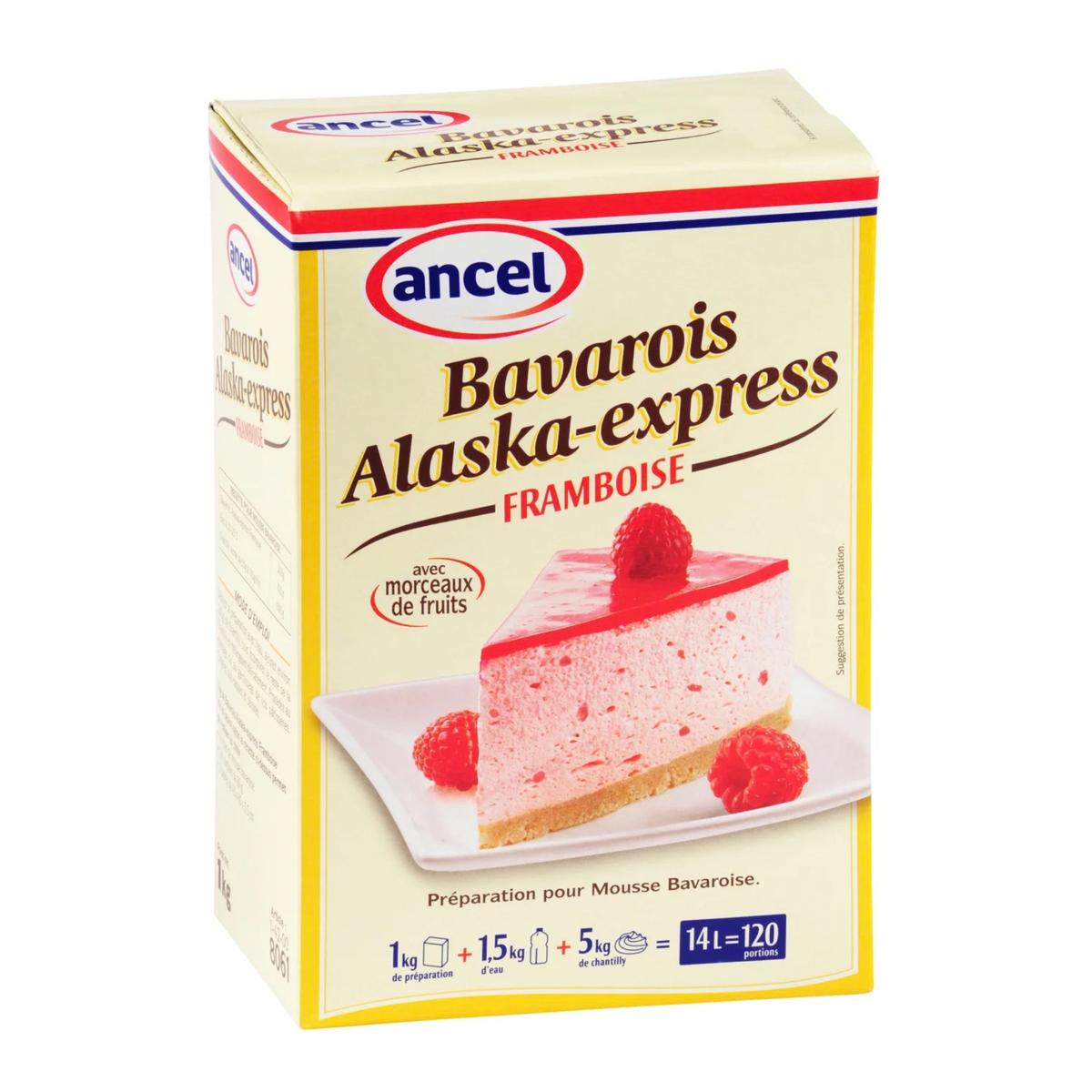 Préparation Bavarois Alaska Express Framboise 1 kg Ancel 
