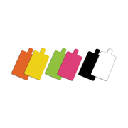présentoires rectangulaires en carton multicolores pour pâtisseries