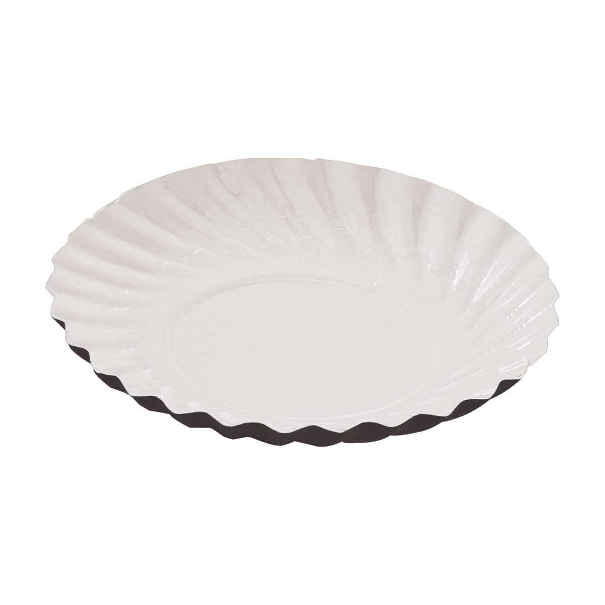 assiette en carton blanche