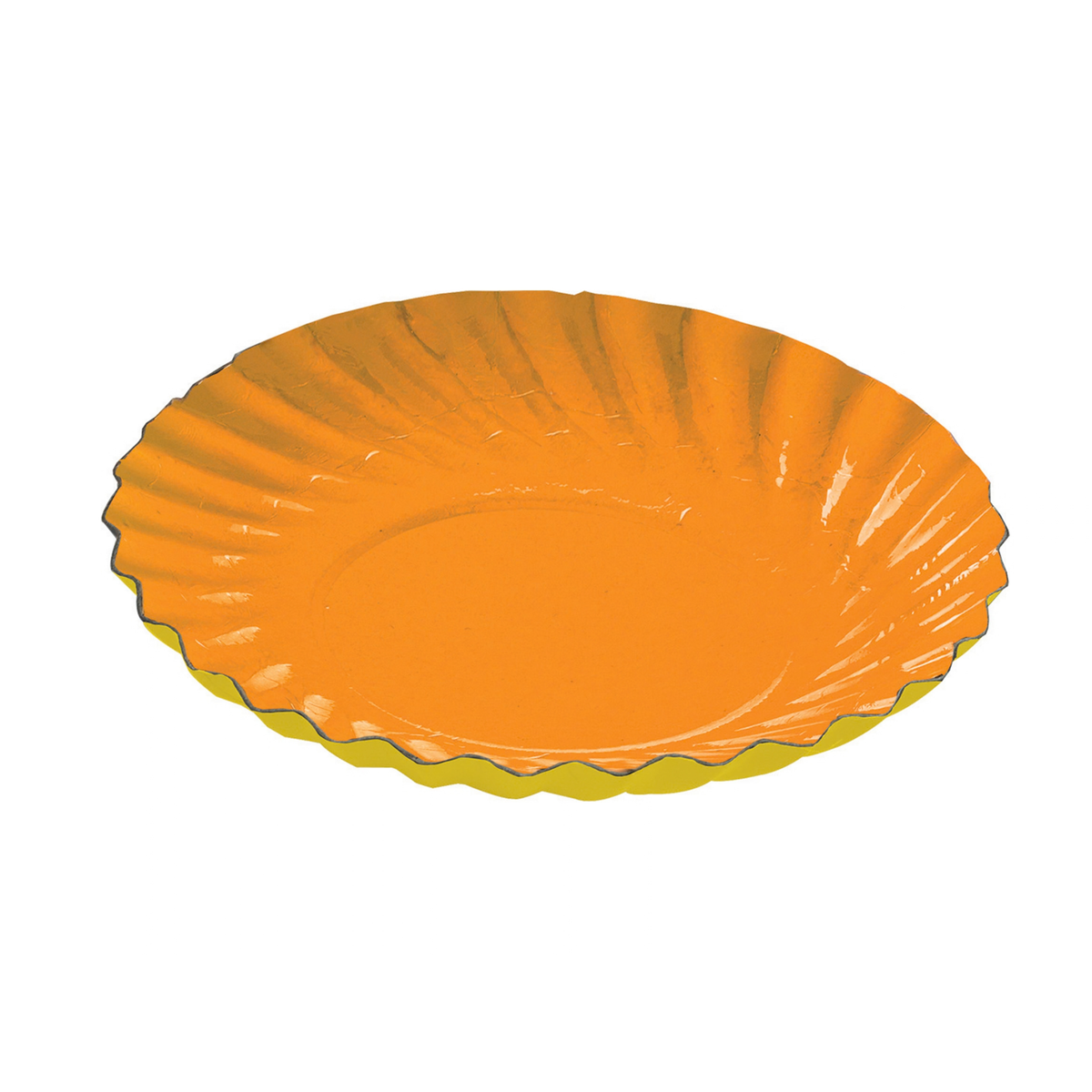 assiette en carton orange