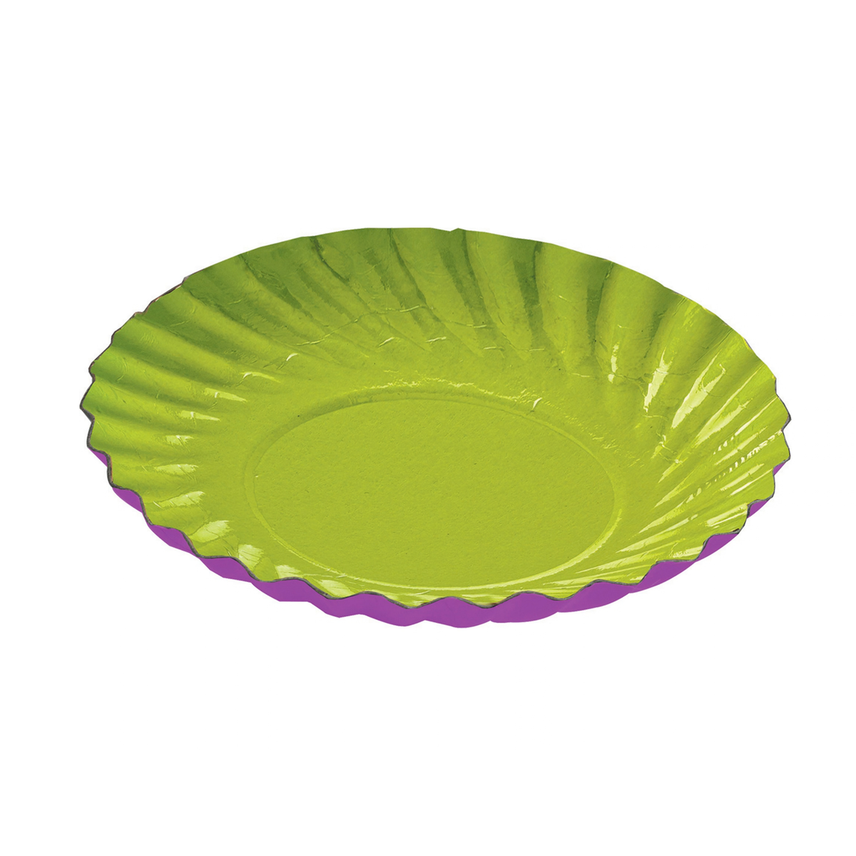 assiette en carton verte