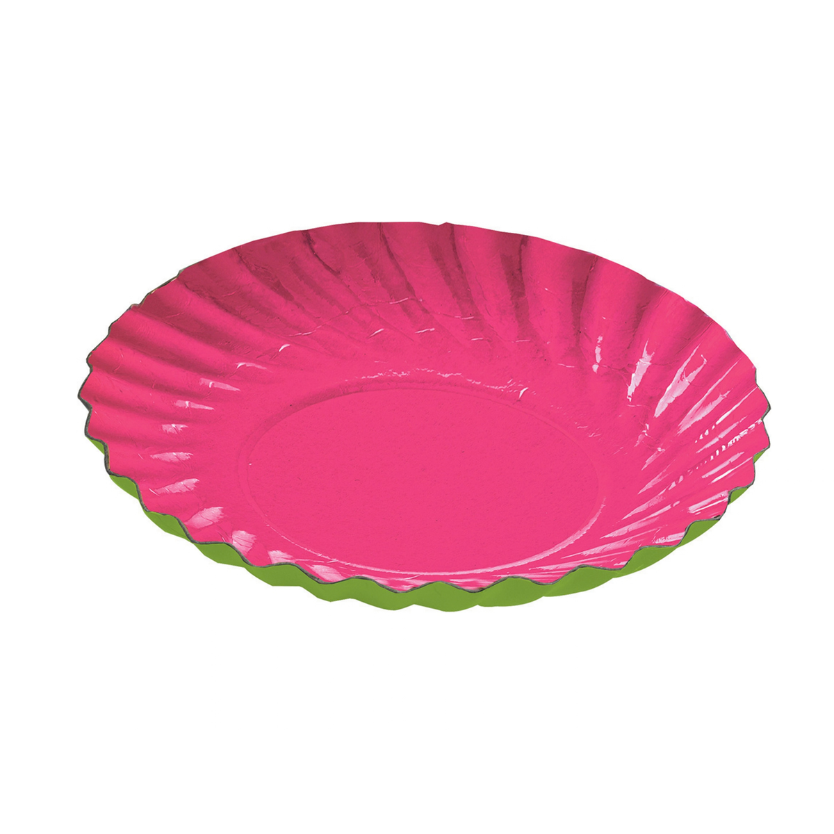 assiette en carton rose