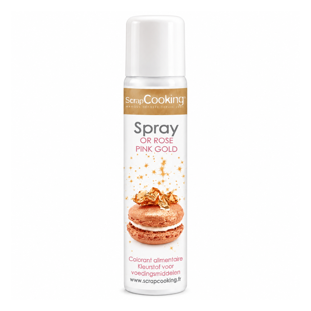 Spray colorant alimentaire Or Rose 75 ml ScrapCooking 