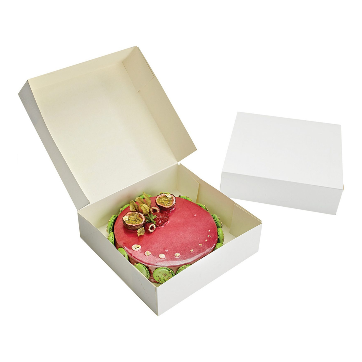 boite à gâteau en carton blanc