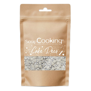 Sachet ScrapCooking décors en sucre étoiles et perles argentées