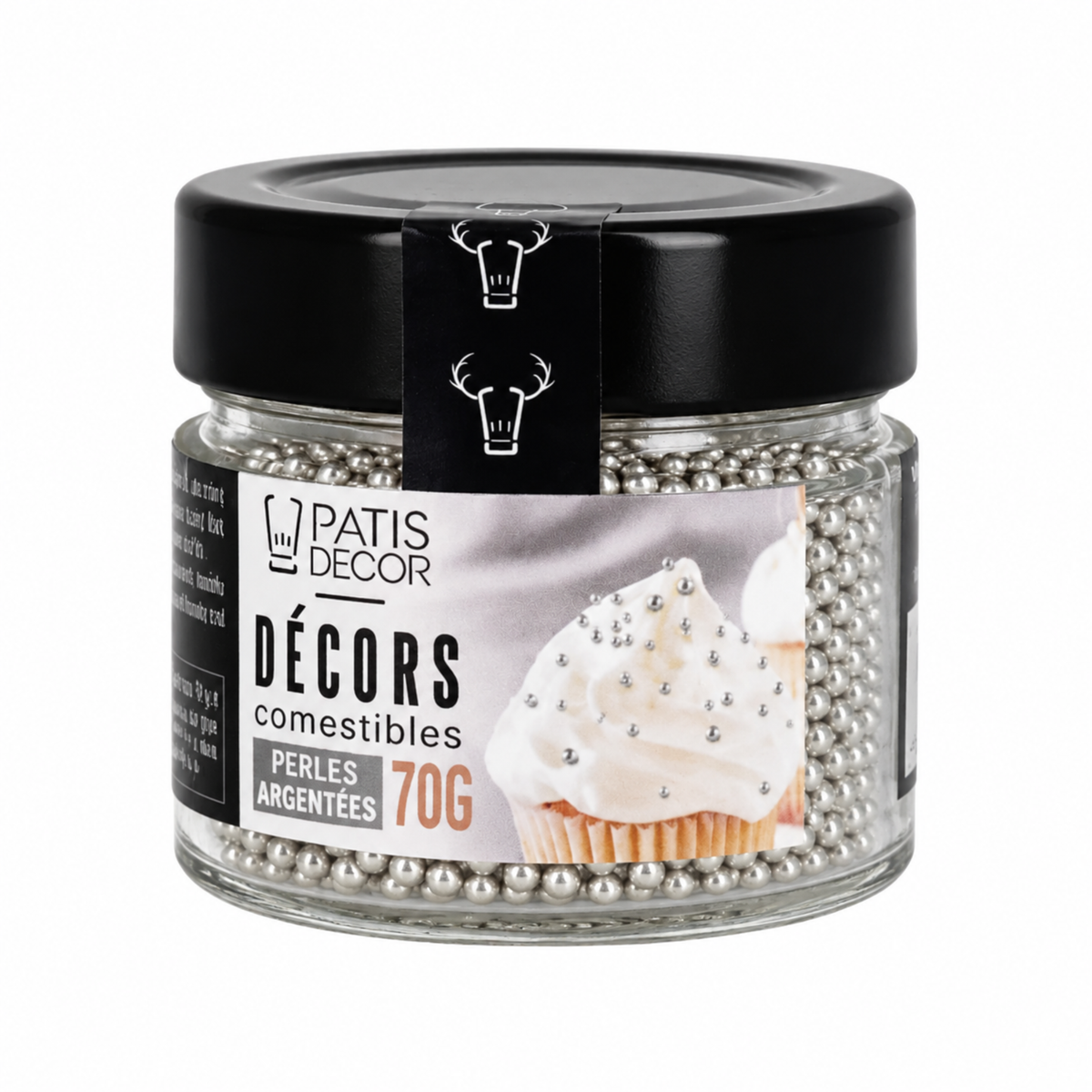 PatisDécor – Perles argentées comestibles Ø 5 mm 70 g