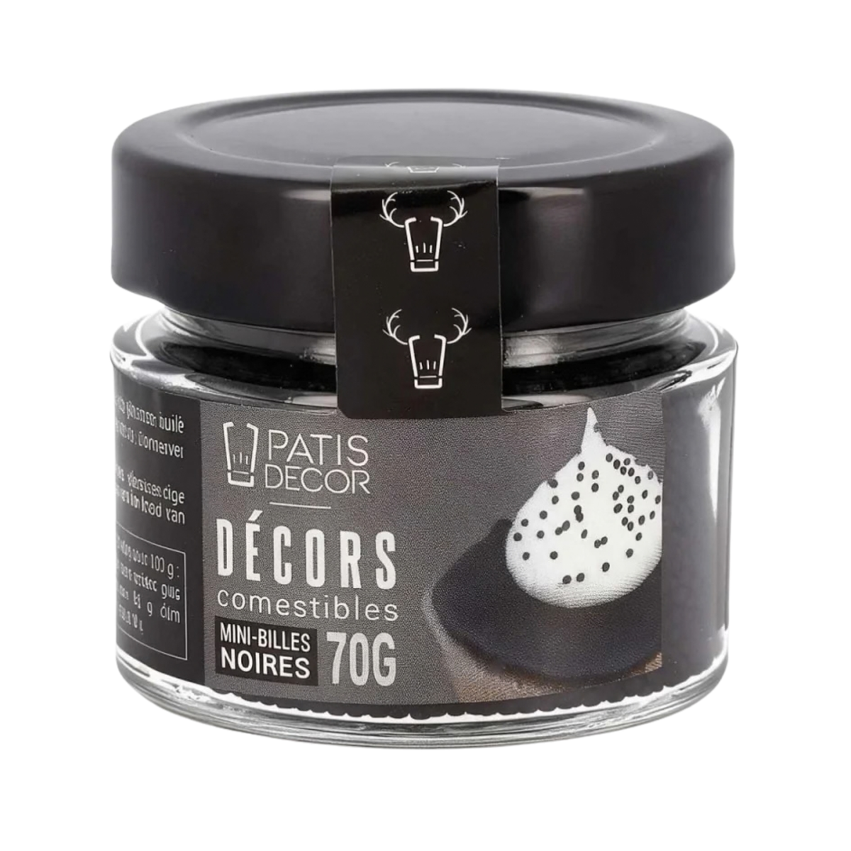 Pot PatisDécor décors comestibles mini billes noires
