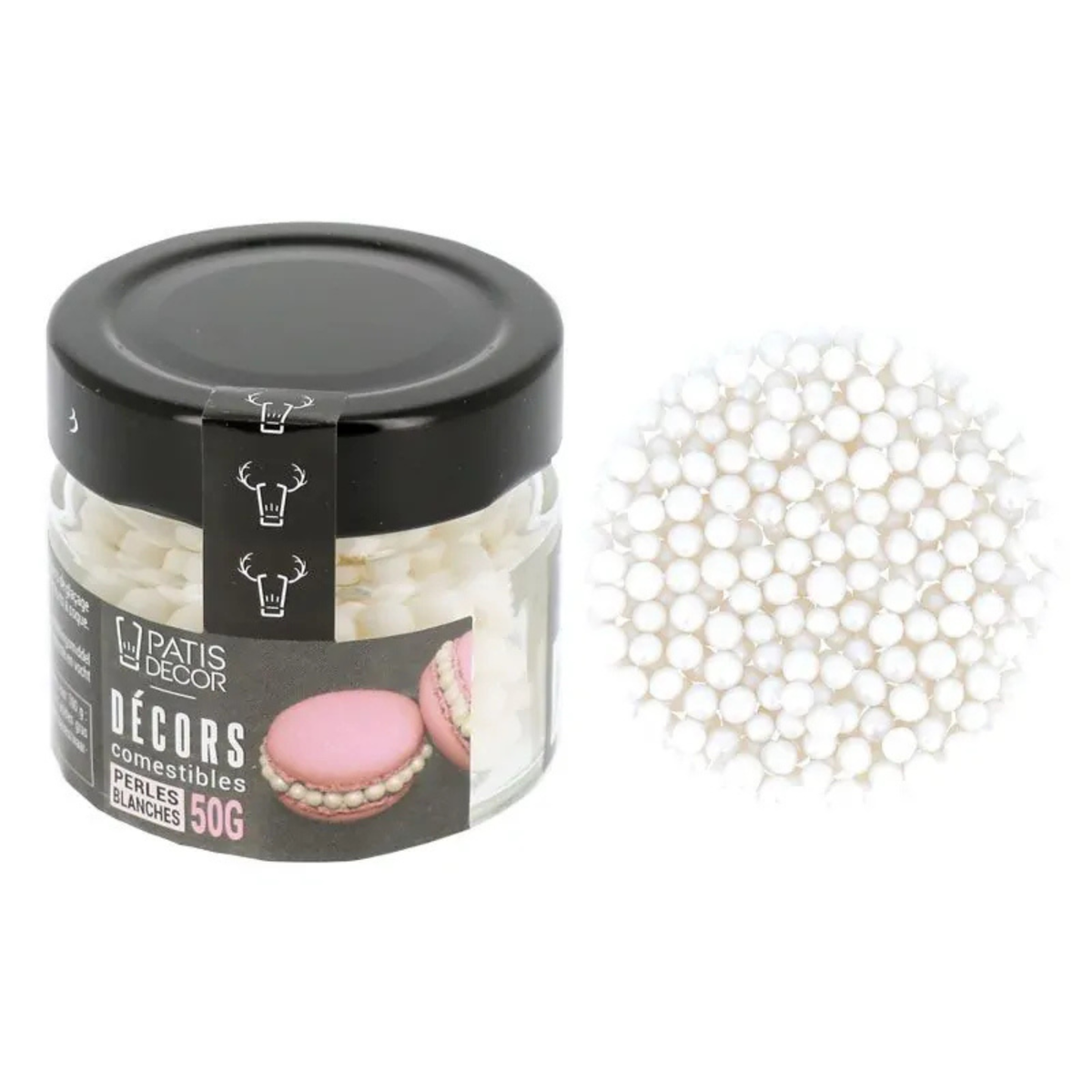 Pot PatisDécor perles sucre blanches