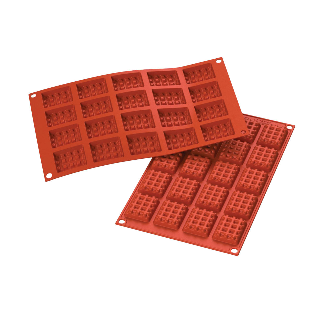 Moule 20 Mini-Gaufres rectangulaires en silicone