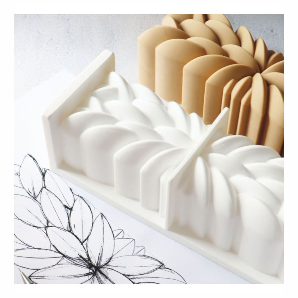 Moule silicone Bûche Instant 3D 25 cm ScrapCooking 