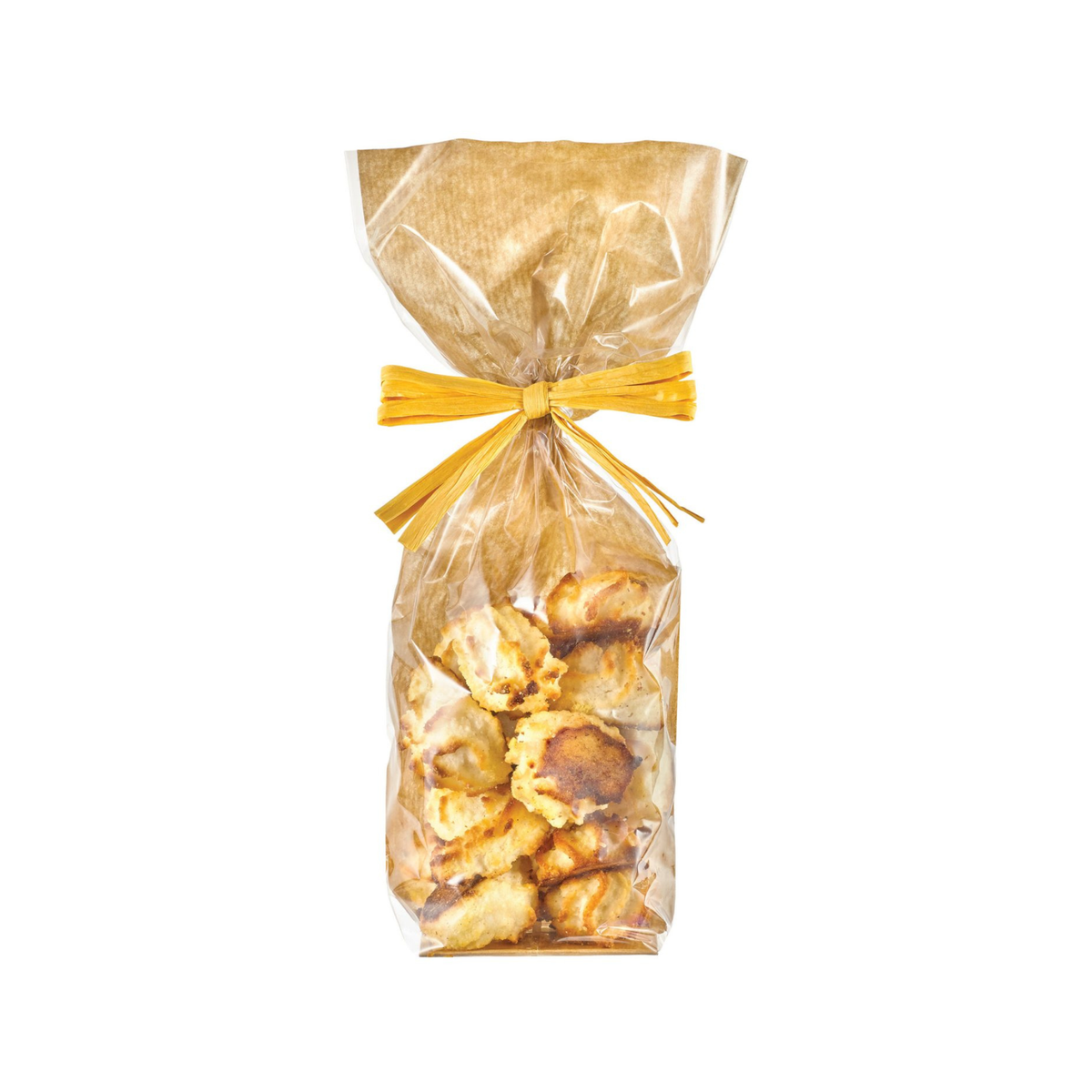Sac Cello kraft à fond cartonné rempli de gâteaux