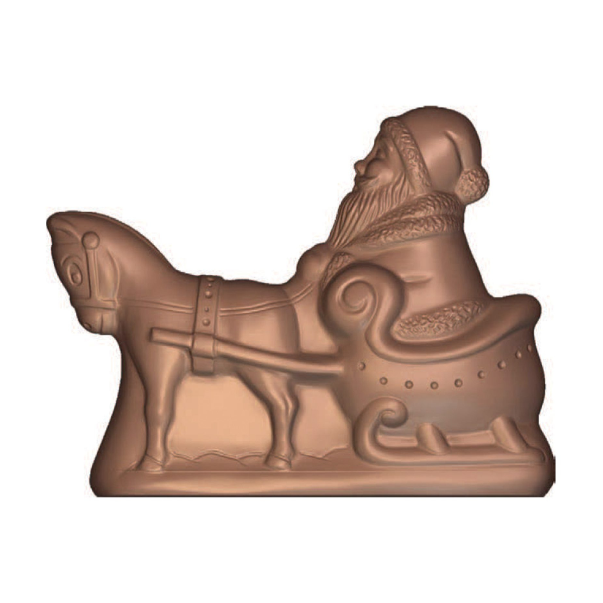 Père Noël Traîneau en chocolat