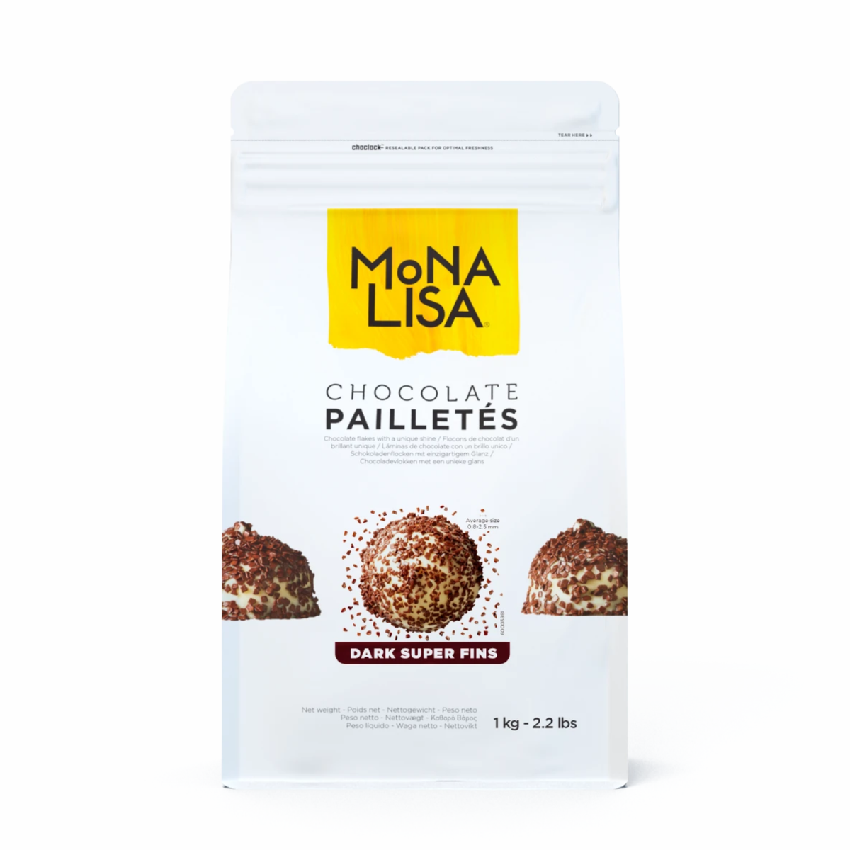 Mona Lisa - Paillettes de Chocolat Noir Super Fines 1 kg