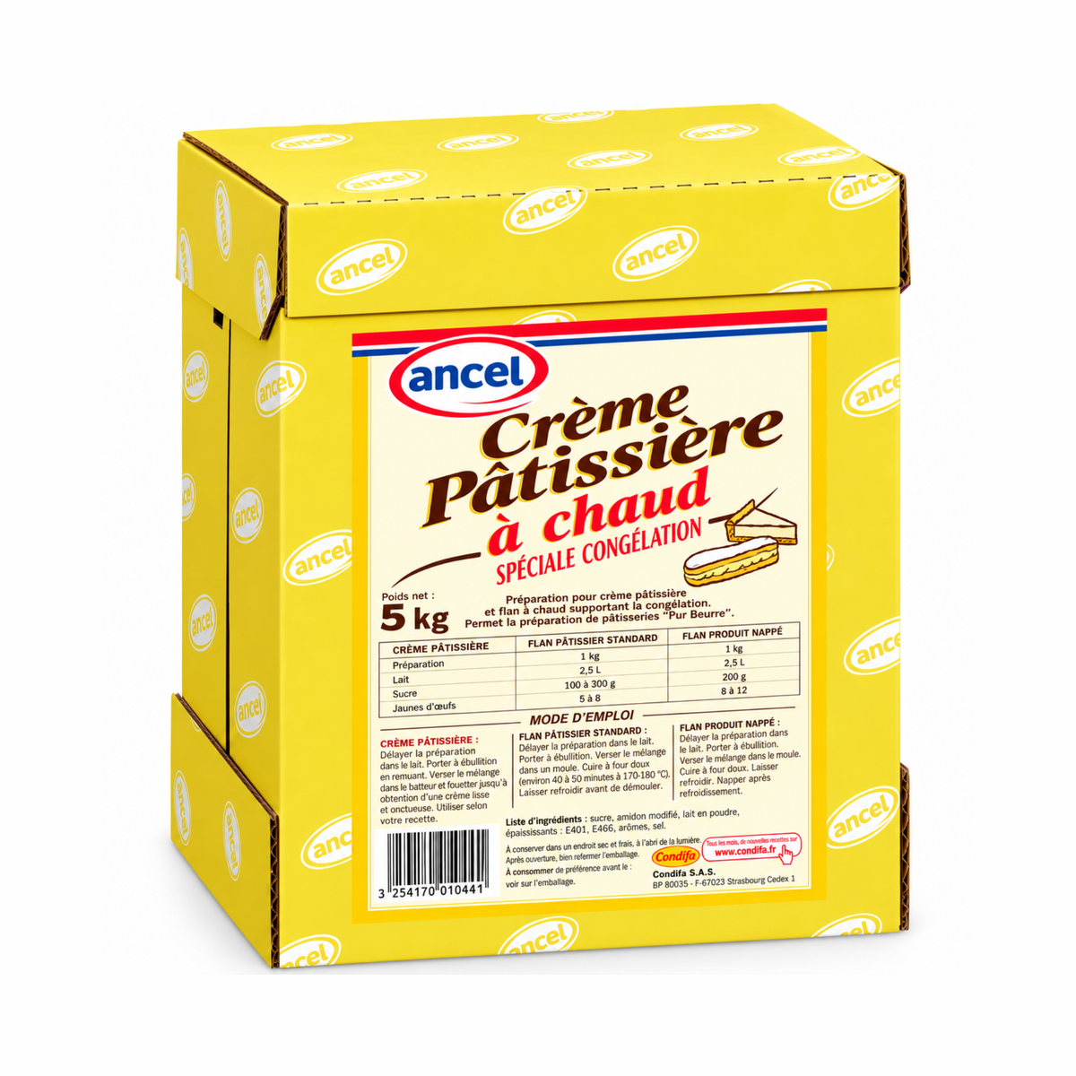 Ancel - Crème Pâtissière à Chaud Spéciale Congélation 5 kg