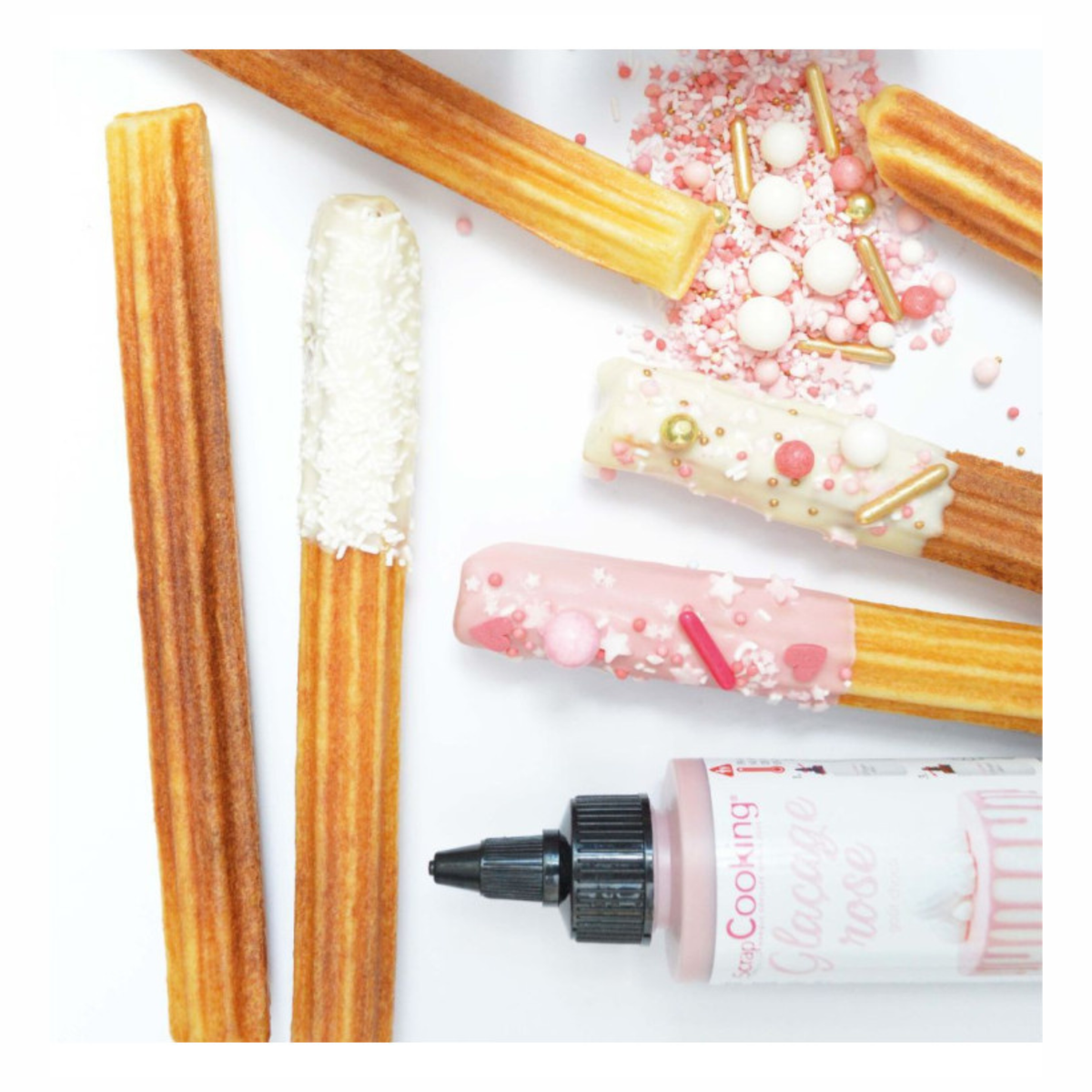 ScrapCooking - Glaçage rose goût chocolat pour drip cake 130 g DDM 01.11.2026