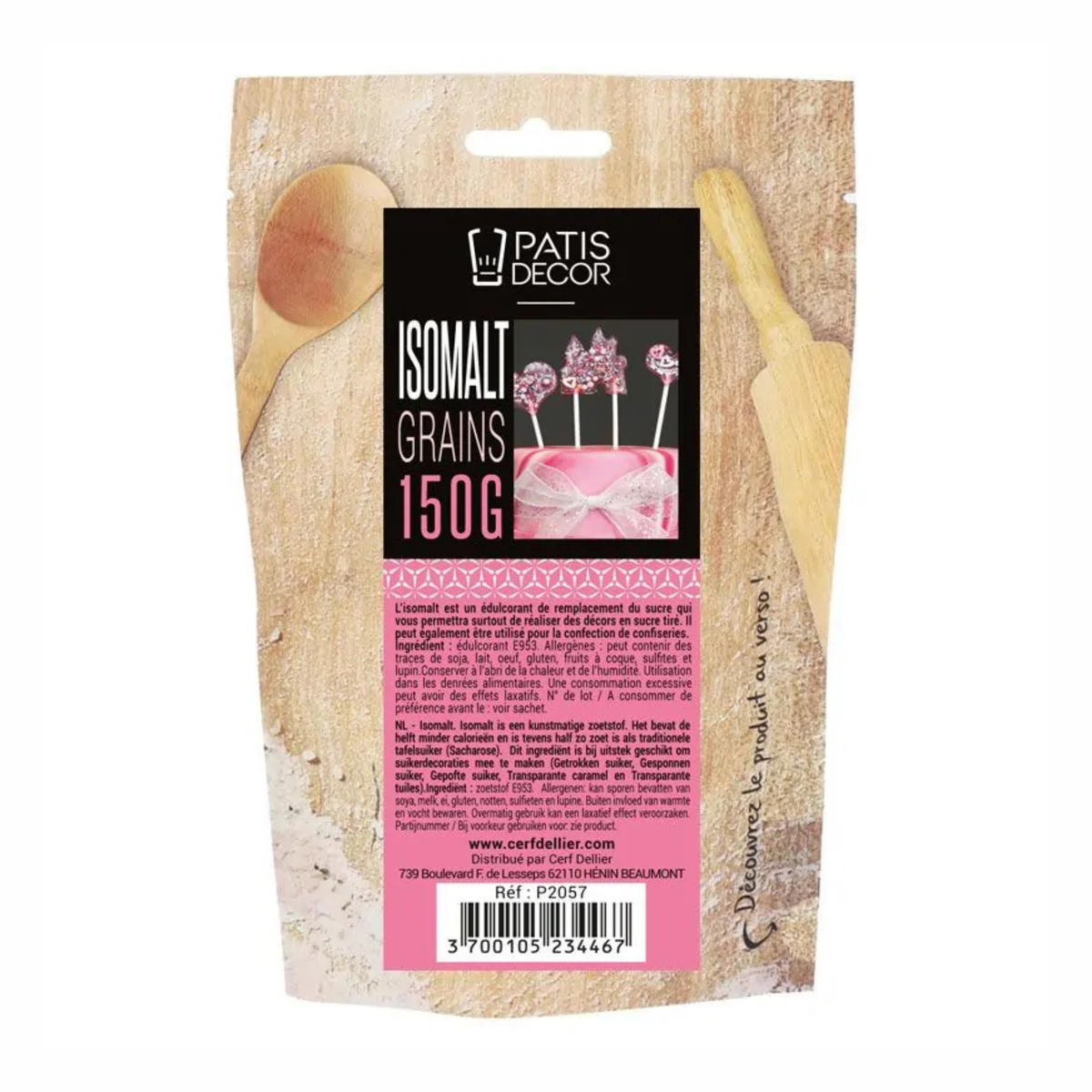 PatisDécor - Isomalt en grains 150 g DDM 01.12.2026