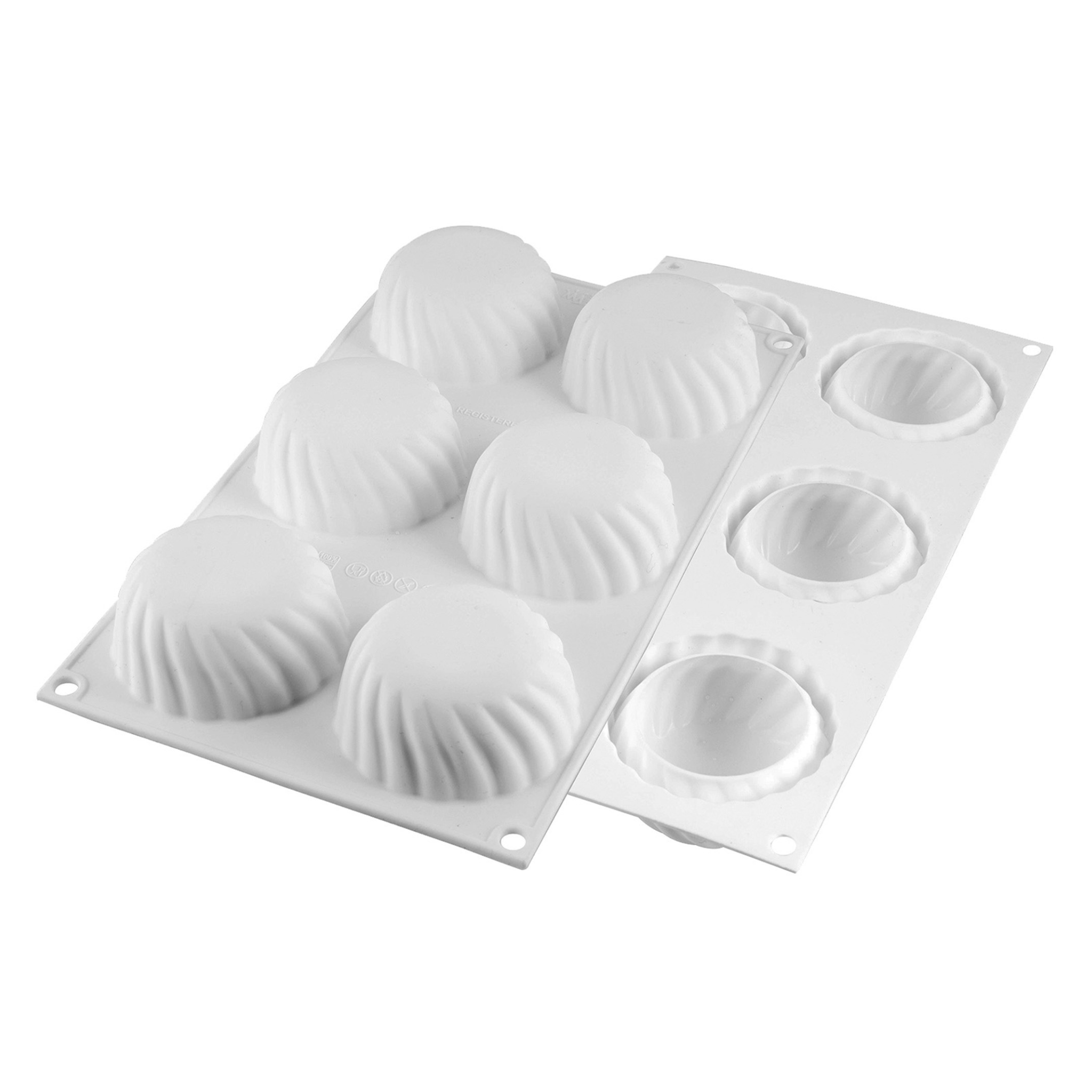 Silikomart - Moule Silicone 6 Palets Vrillés Samouraï Ø 70 mm