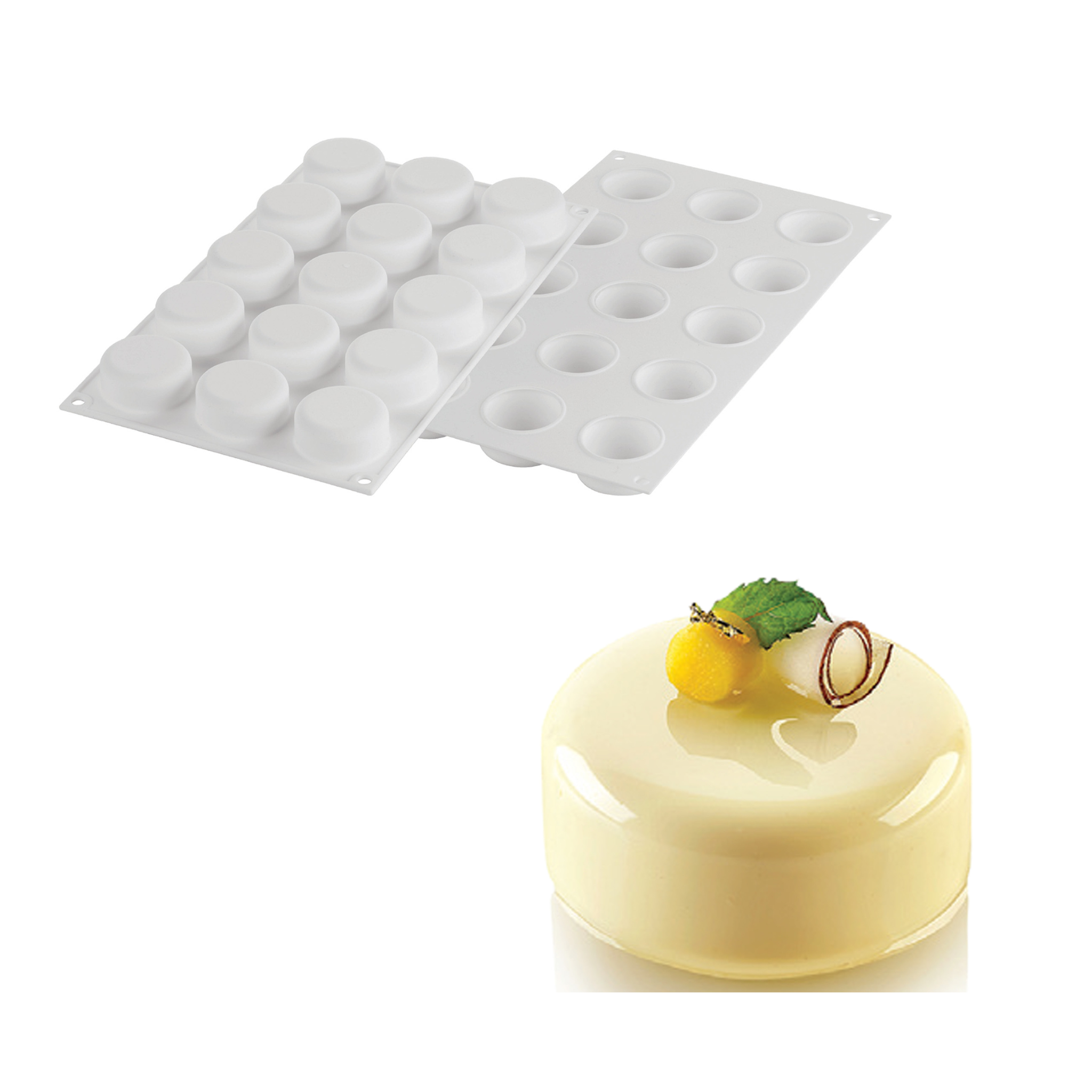 Silikomart - Moule Silicone 15 Ronds Essenziale Ø 45 mm