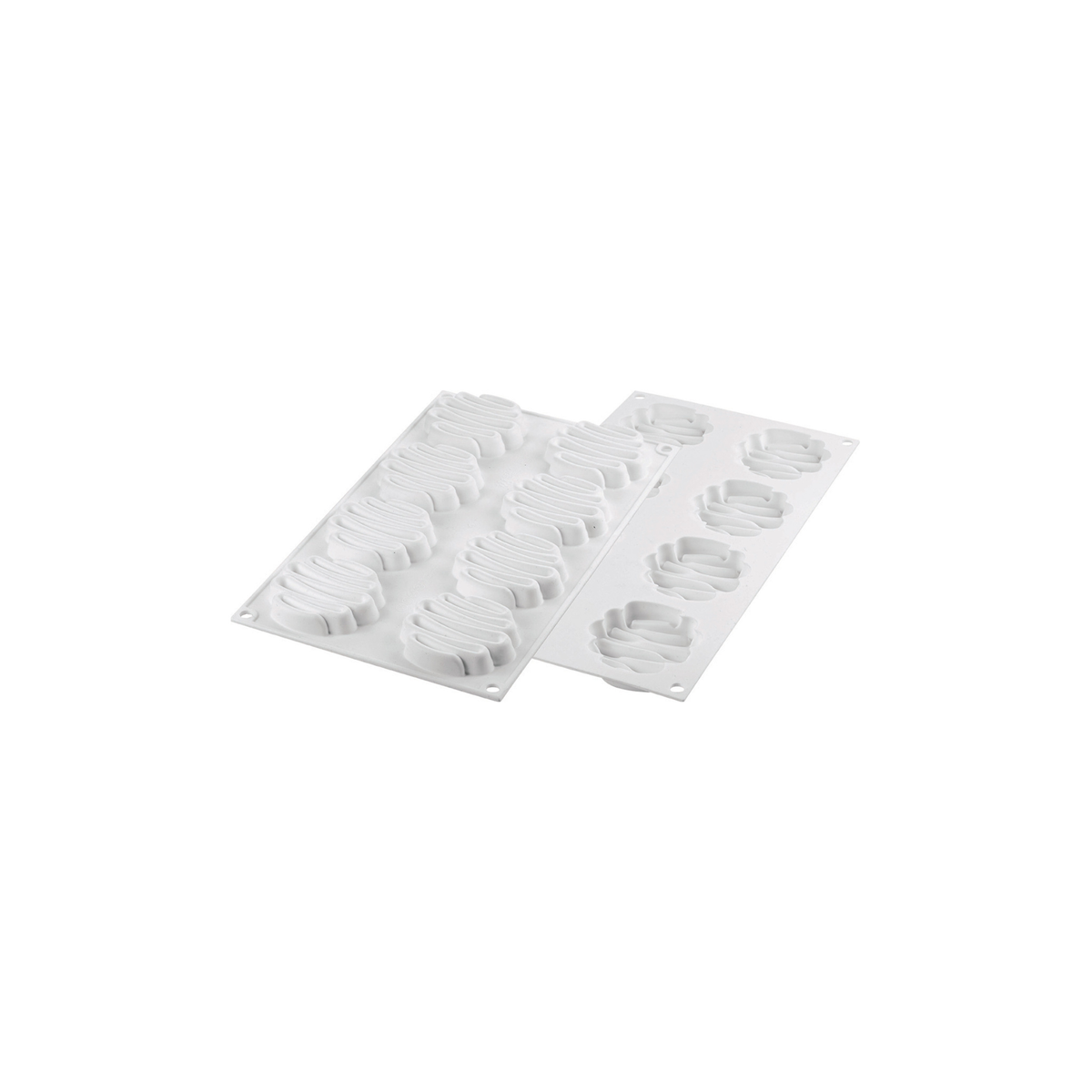 Moules silicone à 8 empreintes ondulées pour entremets individuels