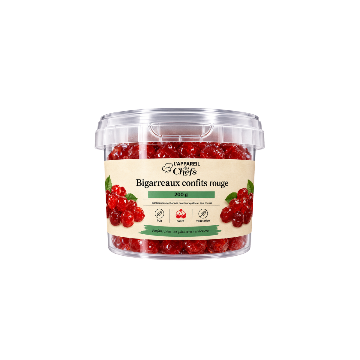 L'Appareil des Chefs - Bigarreaux confits rouges 200 g